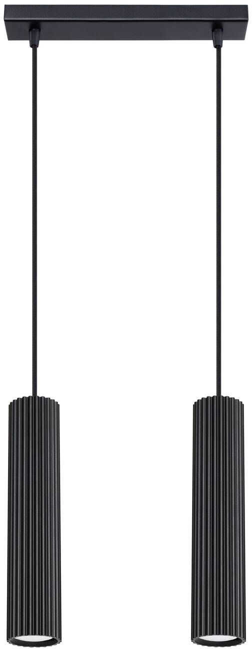 Sollux Lighting Karbon lampă suspendată 2x10 W negru SL.1574