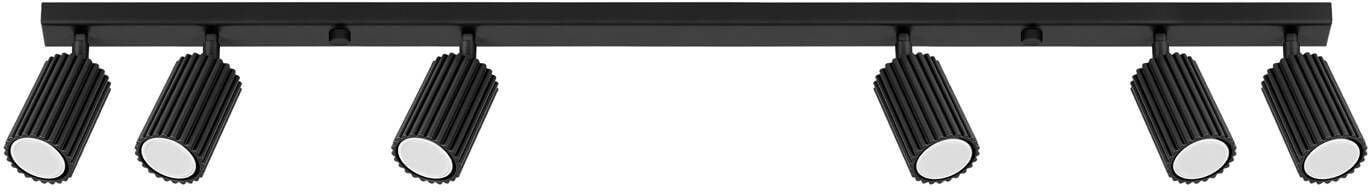 Sollux Lighting Karbon lampă de tavan 6x10 W negru SL.1585