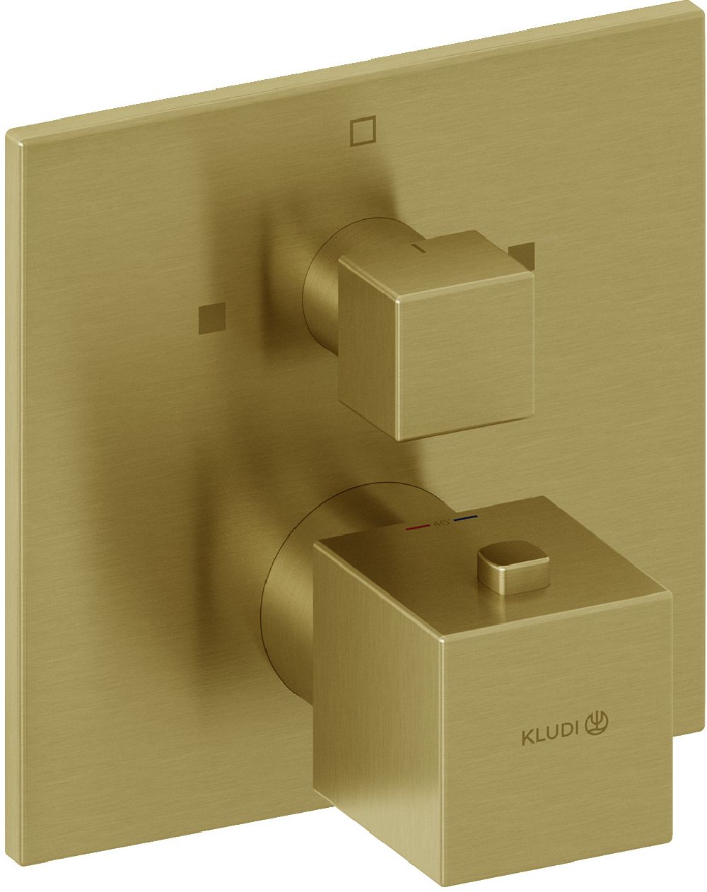 Kludi Decus baterie cadă-duș ascuns cu termostat auriu 54810N075