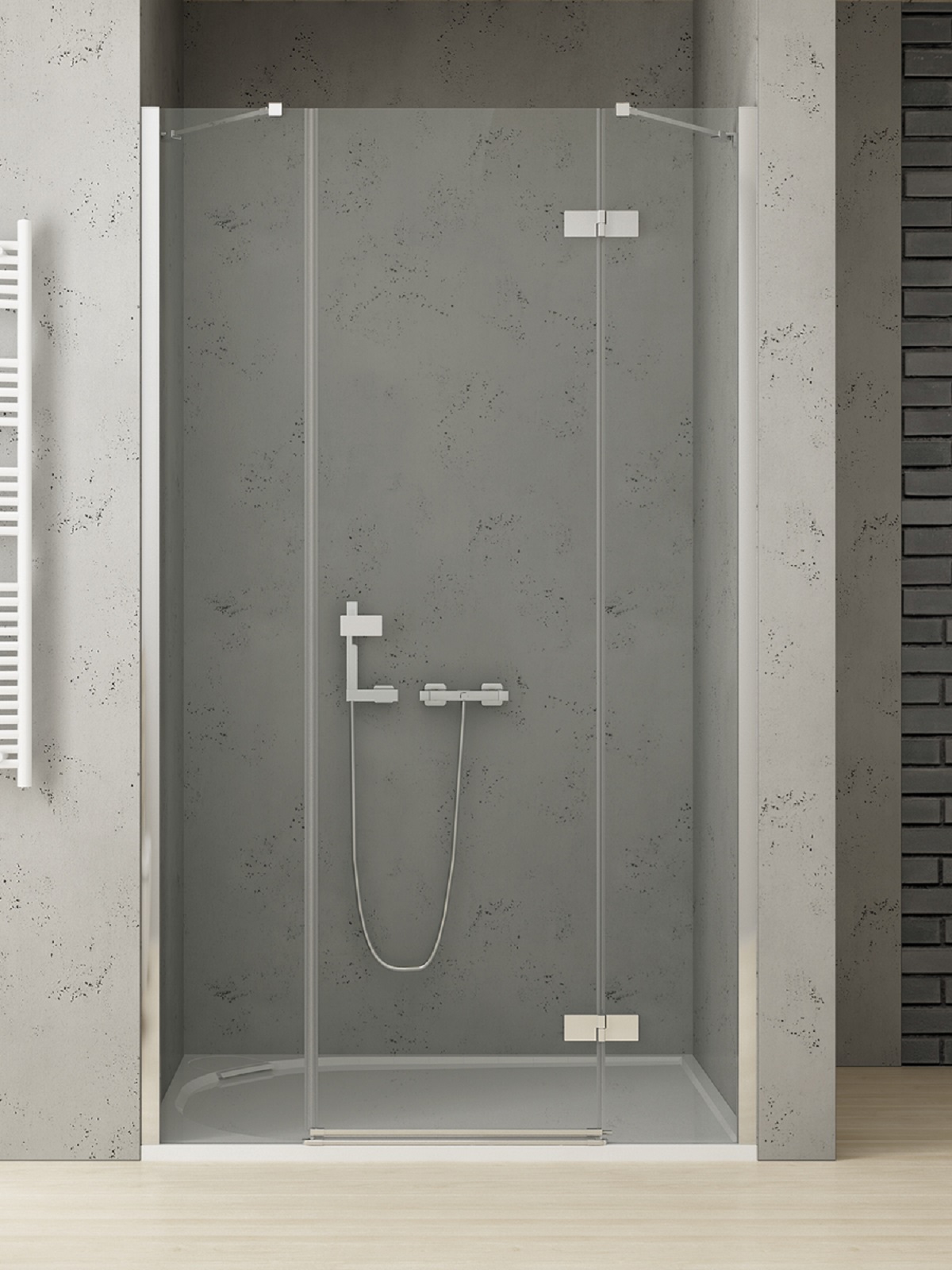 New Trendy Reflexa uși de duș 170 cm înclinabilă crom luciu/sticlă transparentă EXK-5082
