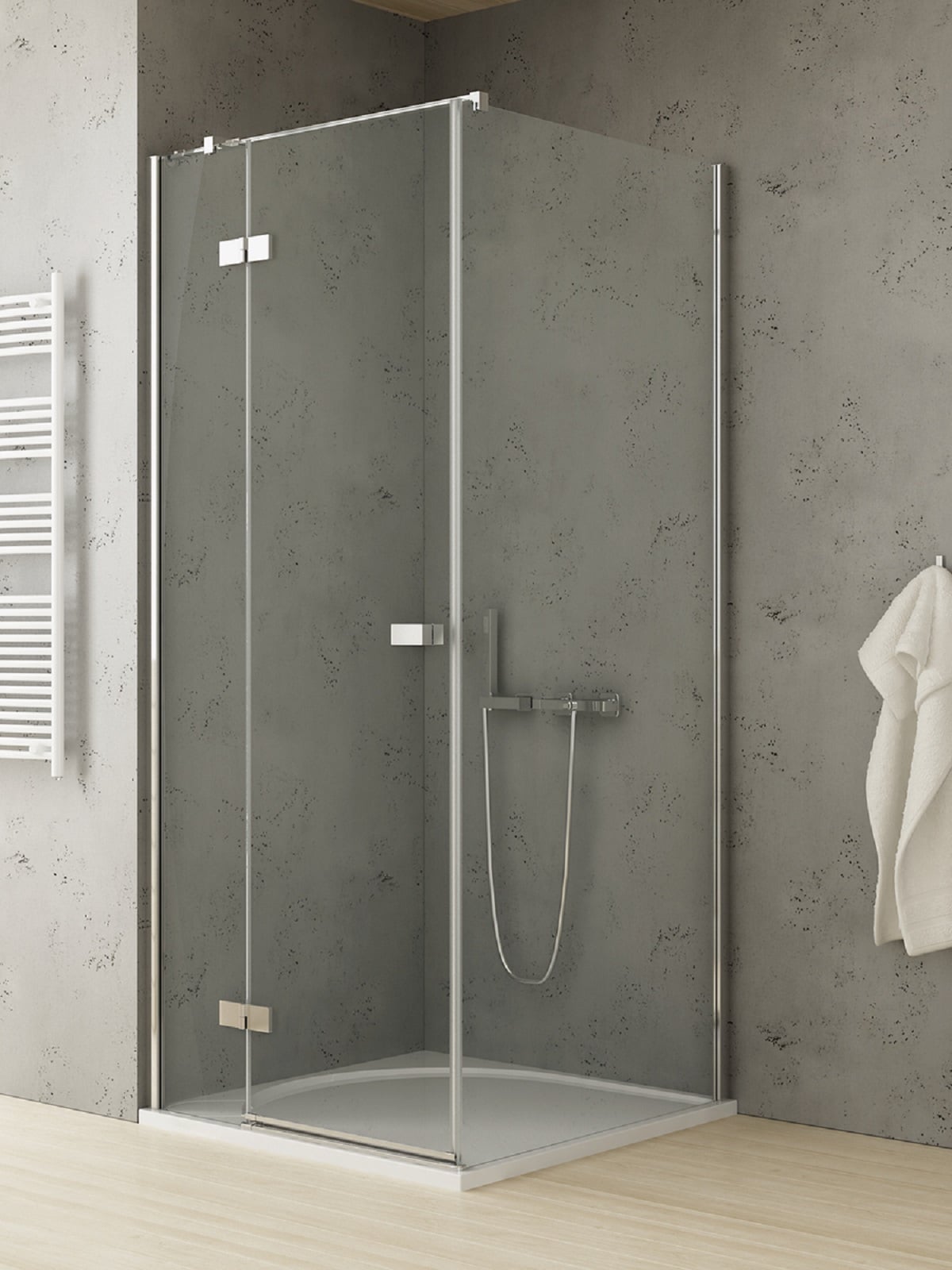 New Trendy Reflexa cabină de duș 90x90 cm pătrat crom luciu/sticlă transparentă EXK-5118