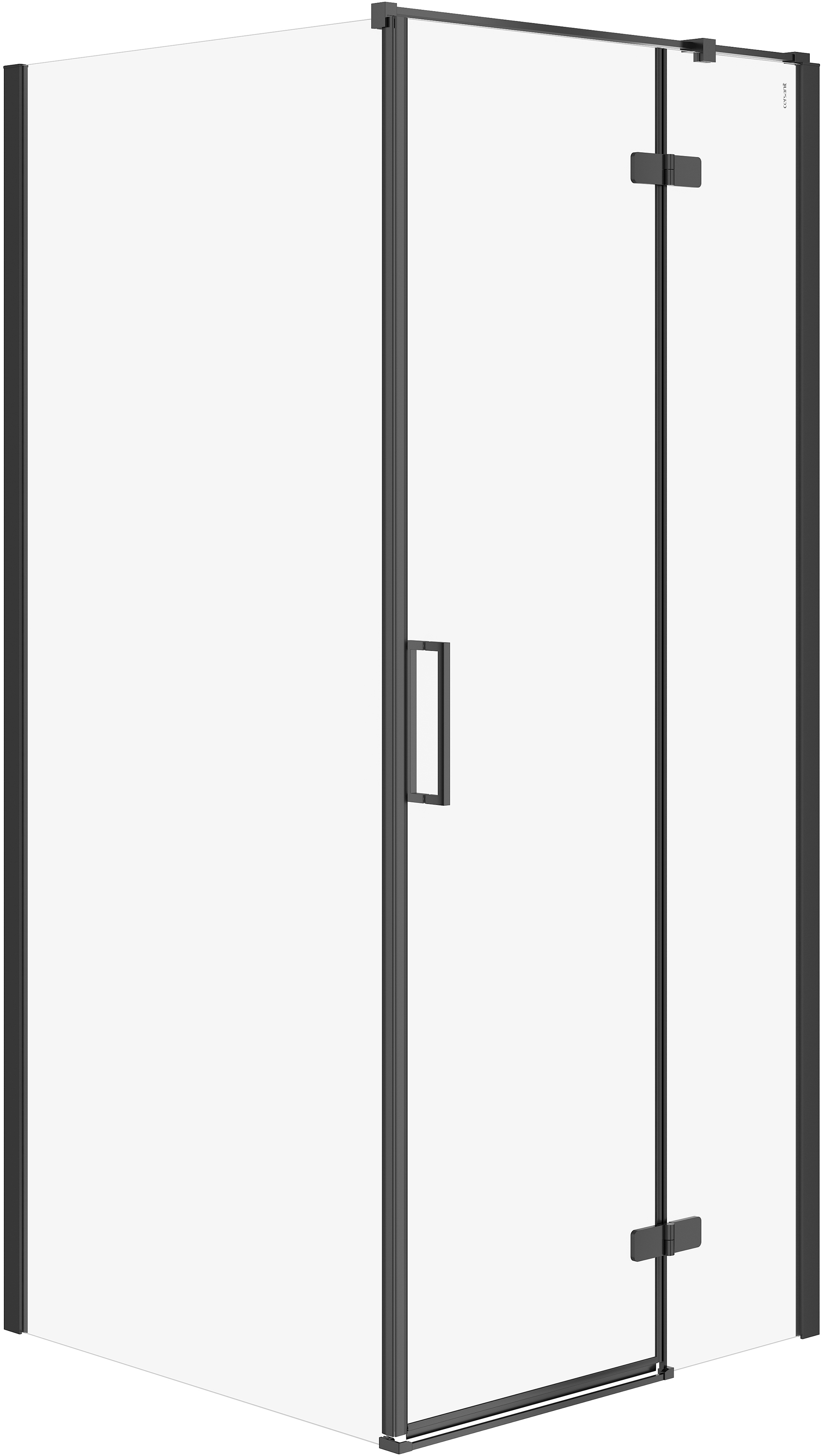 Cersanit City cabină de duș 90x90 cm pătrat negru mat/sticlă transparentă S584-103