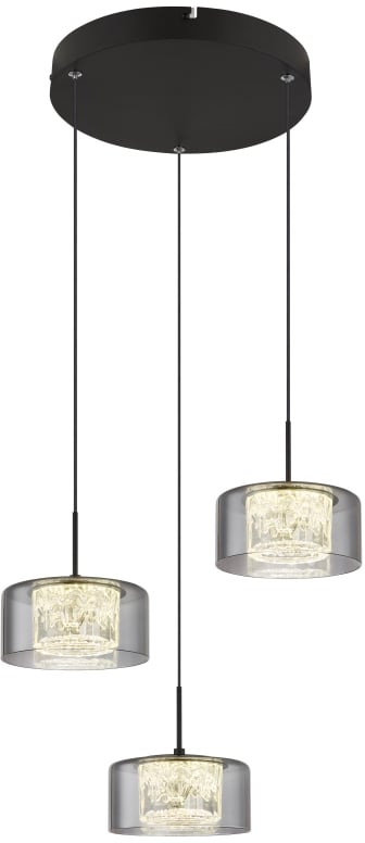 Globo Lighting Fogsy lampă suspendată 3x24 W negru 15634-3