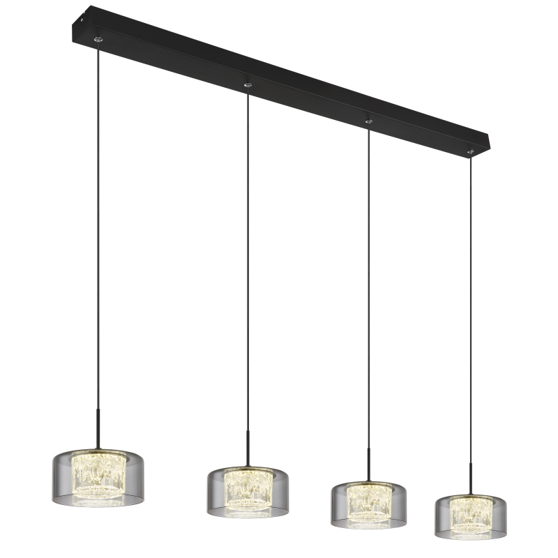 Globo Lighting Fogsy lampă suspendată 4x32 W negru 15634-4