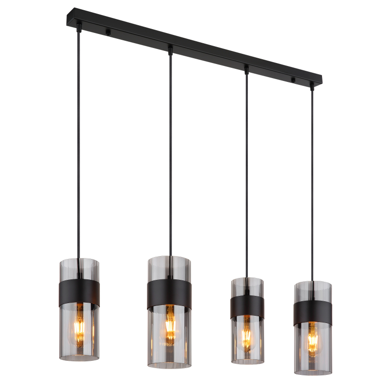 Globo Lighting Scarfina lampă suspendată 4x60 W negru 115718-4