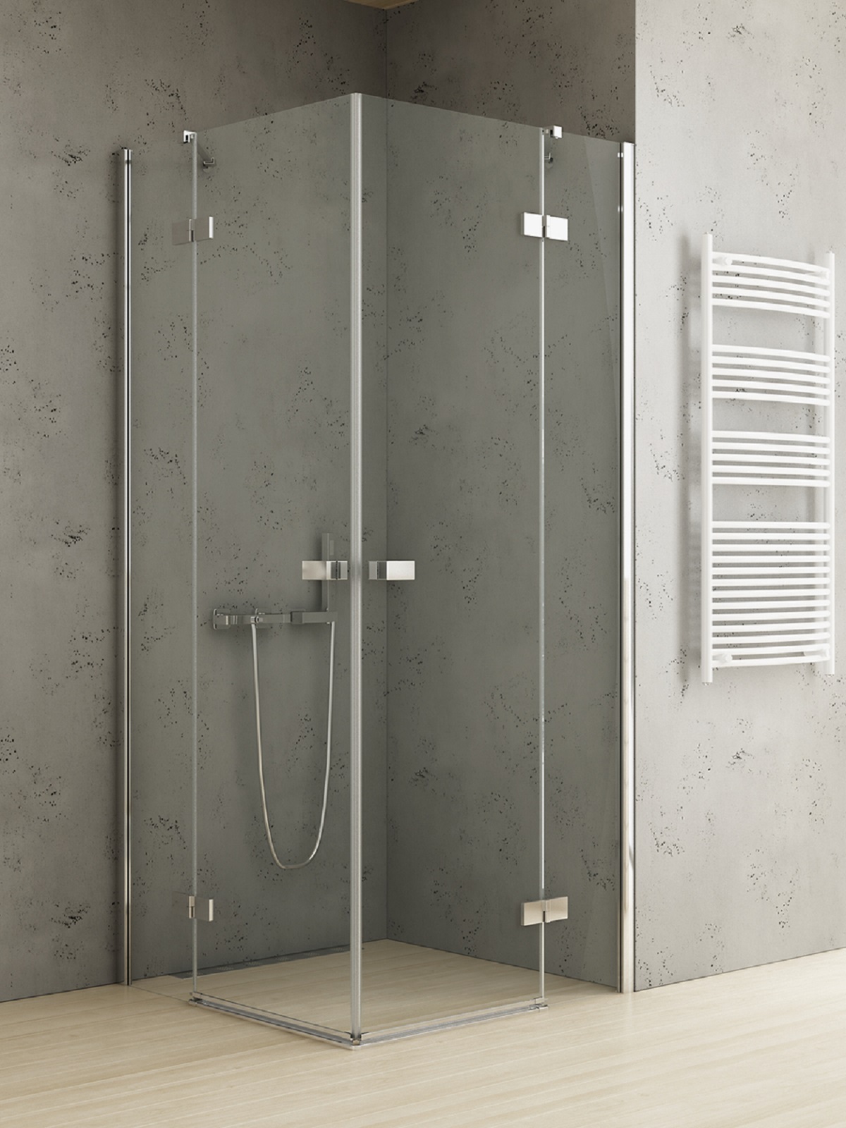 New Trendy Reflexa cabină de duș 100x100 cm pătrat crom luciu/sticlă transparentă EXK-5174