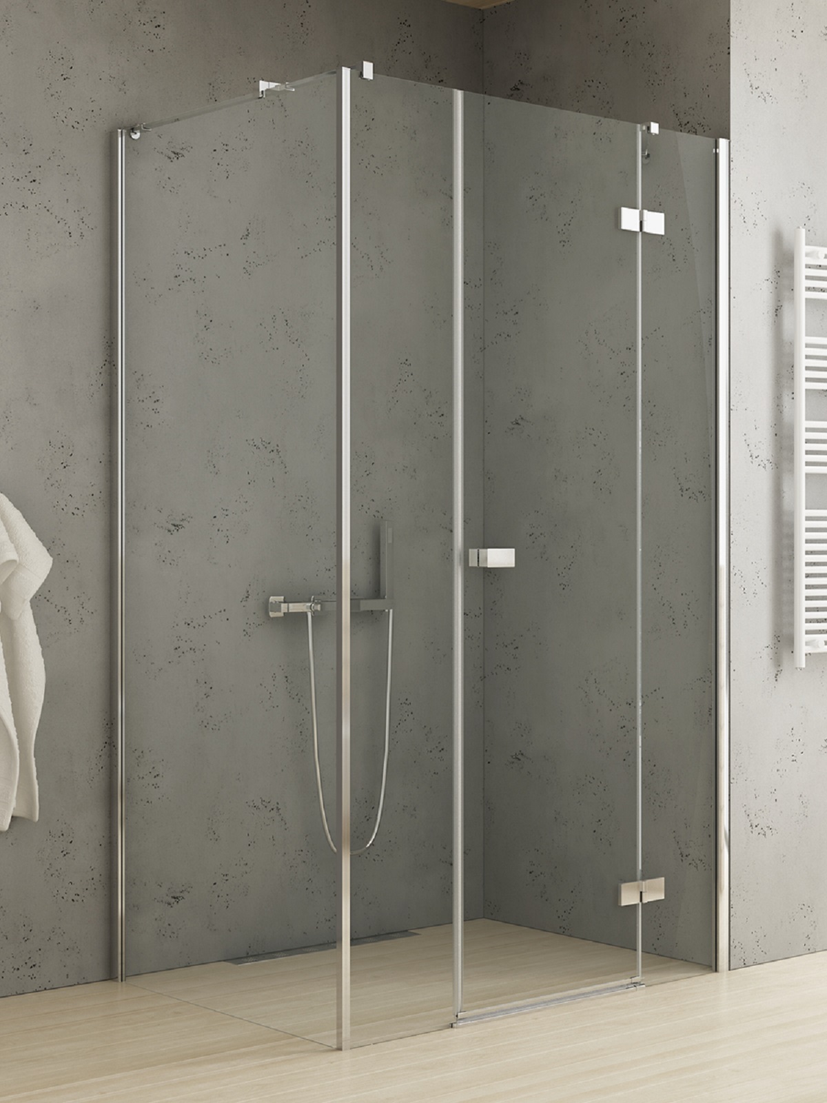 New Trendy Reflexa cabină de duș 130x80 cm dreptunghiular crom luciu/sticlă transparentă EXK-5087
