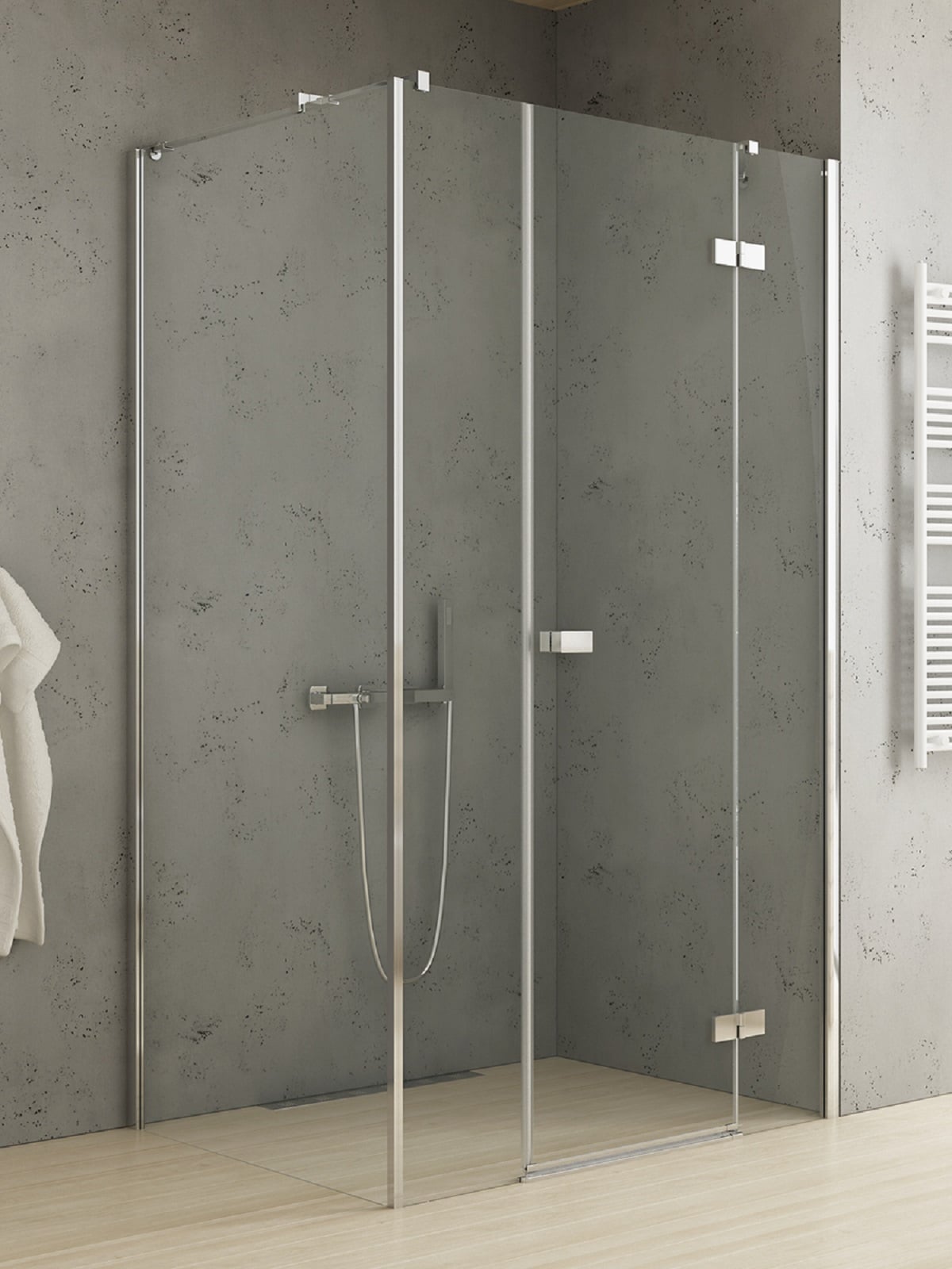 New Trendy Reflexa cabină de duș 130x100 cm dreptunghiular crom luciu/sticlă transparentă EXK-5098