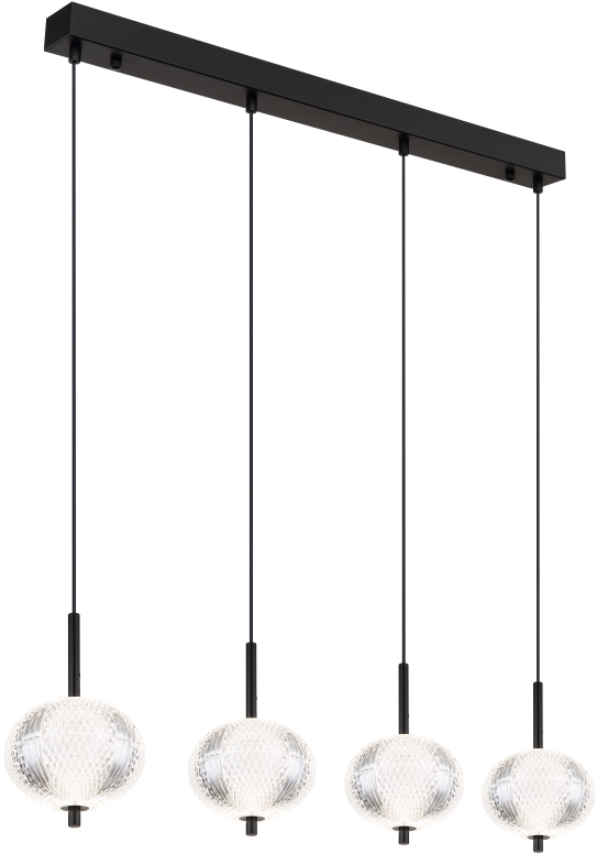 Globo Lighting Aida lampă suspendată 4x23 W negru 16042-4H