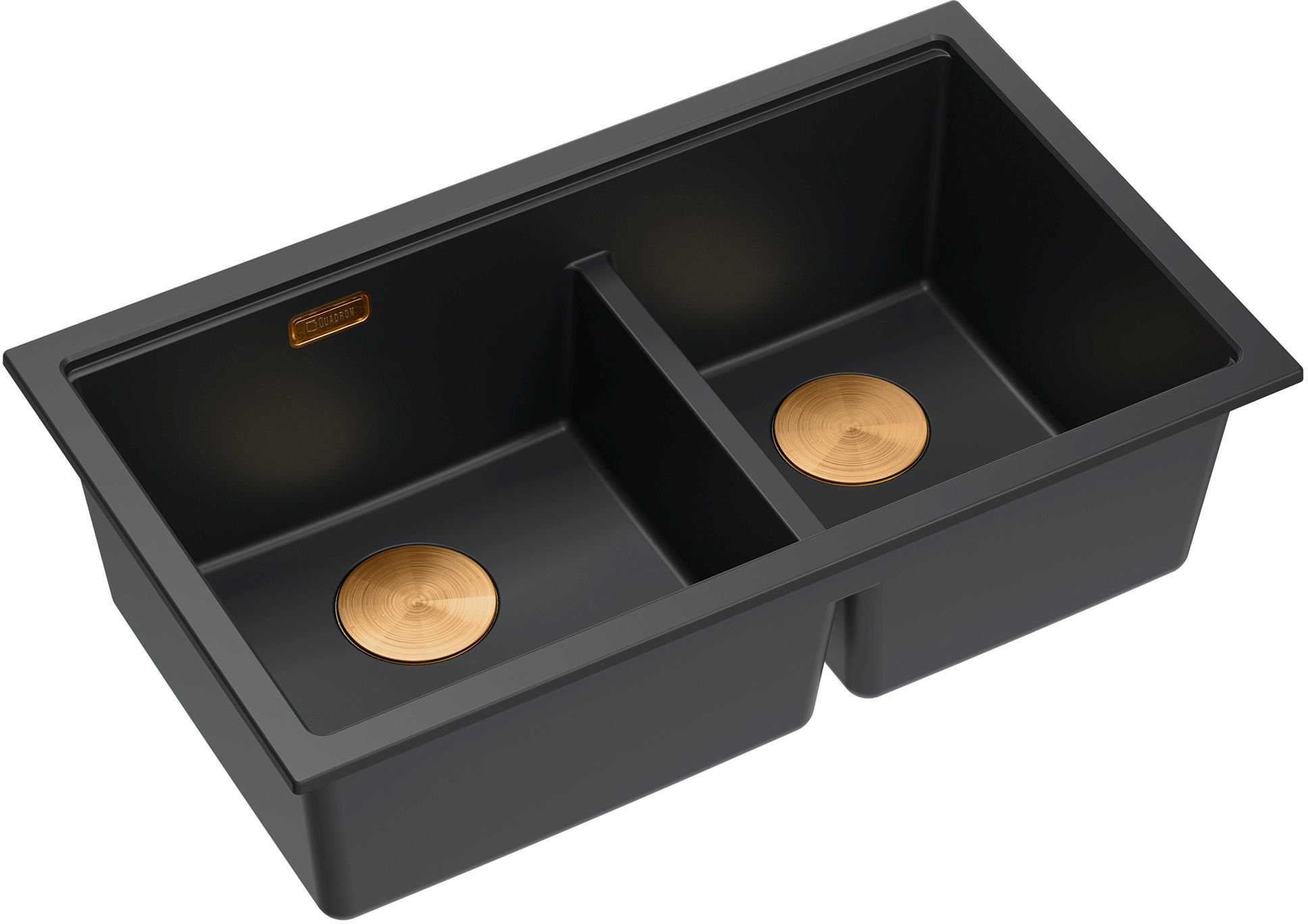 Quadron Logan chiuveta graniteq 76x45 cm negru HQL7645U7_PVDC1_U