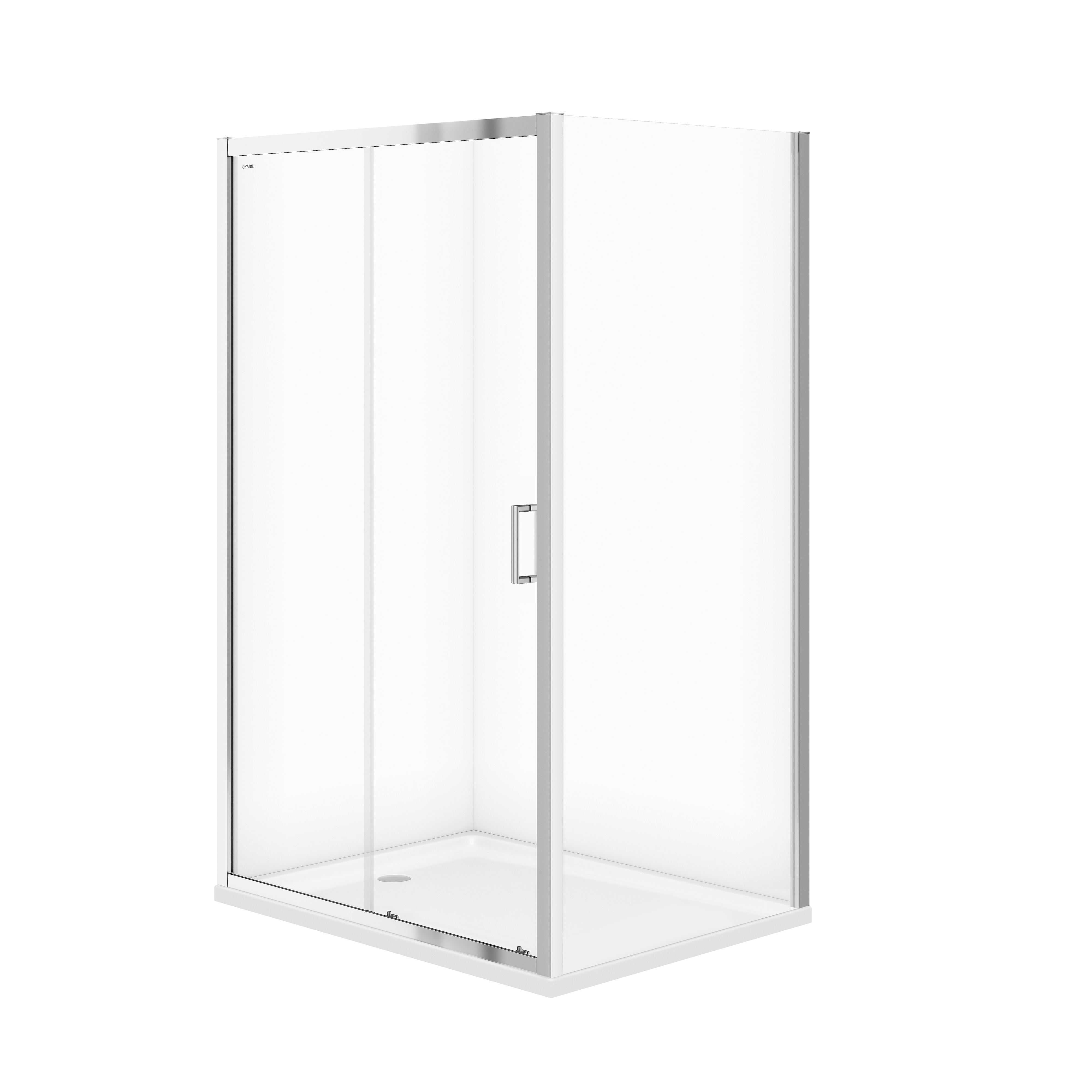 Cersanit Iva cabină cu cădiță 120x90 cm dreptunghiular crom luciu/sticlă transparentă S601-248
