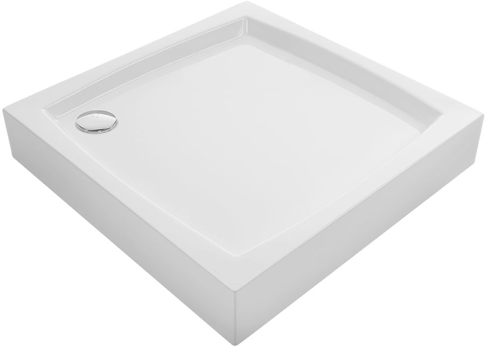 Laveo Bresso cădiță de duș pătrată 80x80 cm alb JBD_686K