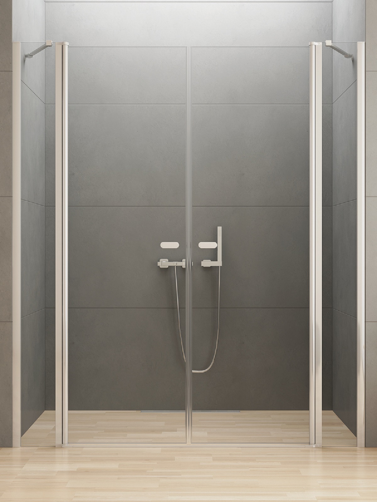 New Trendy New Soleo uși de duș 130 cm înclinabilă crom luciu/sticlă transparentă D0257A