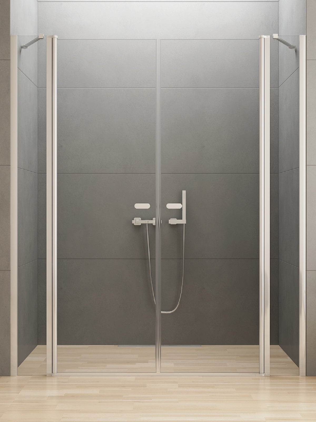 New Trendy New Soleo uși de duș 140 cm înclinabilă crom luciu/sticlă transparentă D0265A