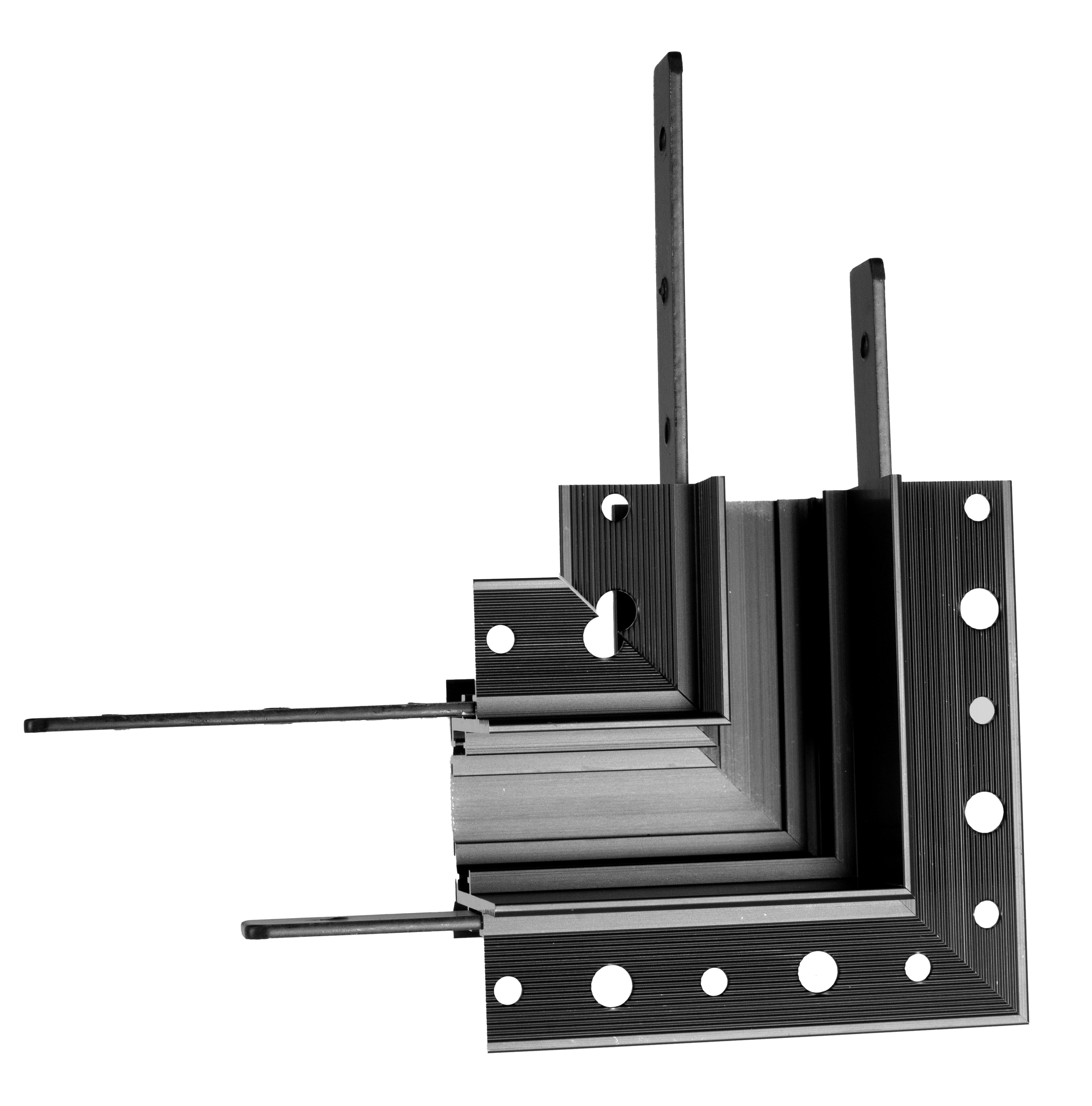 MaxLight Magnetic unghi x W negru MT0008