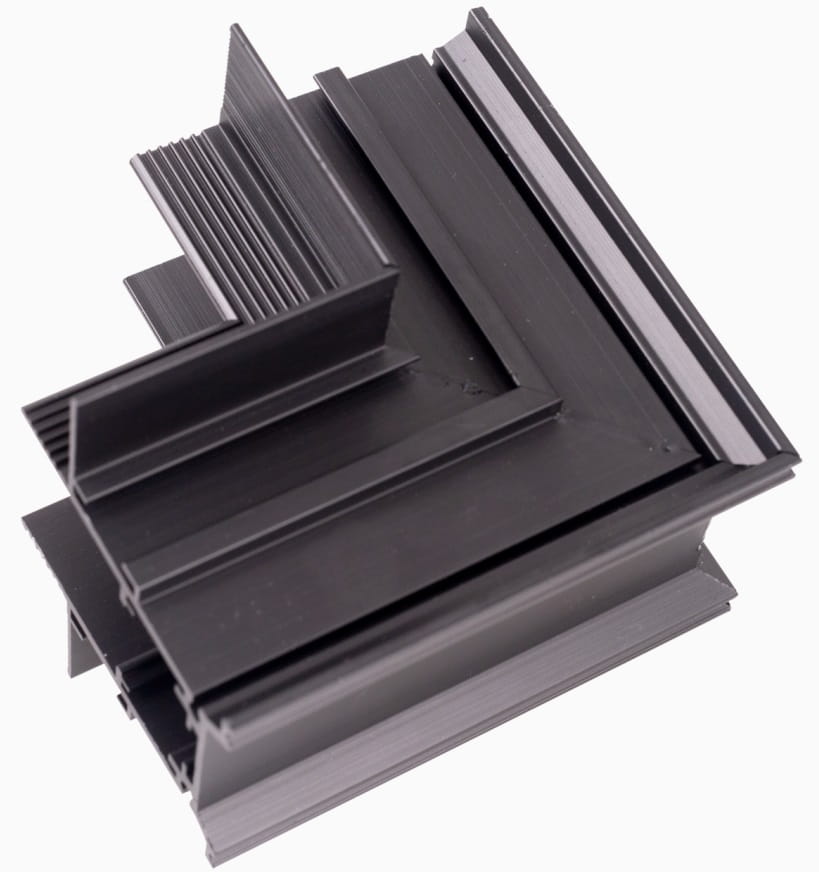 MaxLight Magnetic unghi x W negru MT0010
