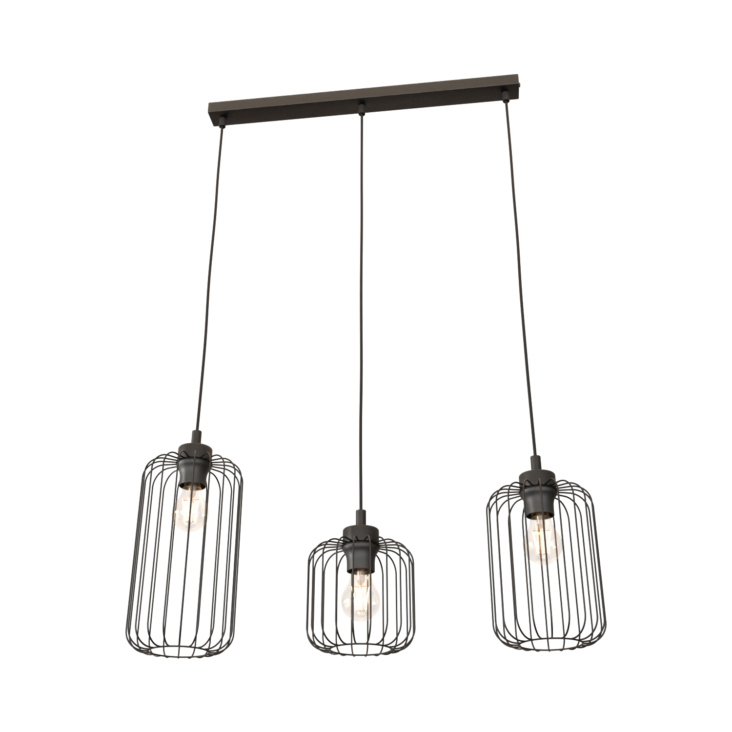 Emibig Vander lampă suspendată 3x15 W negru 1365/3