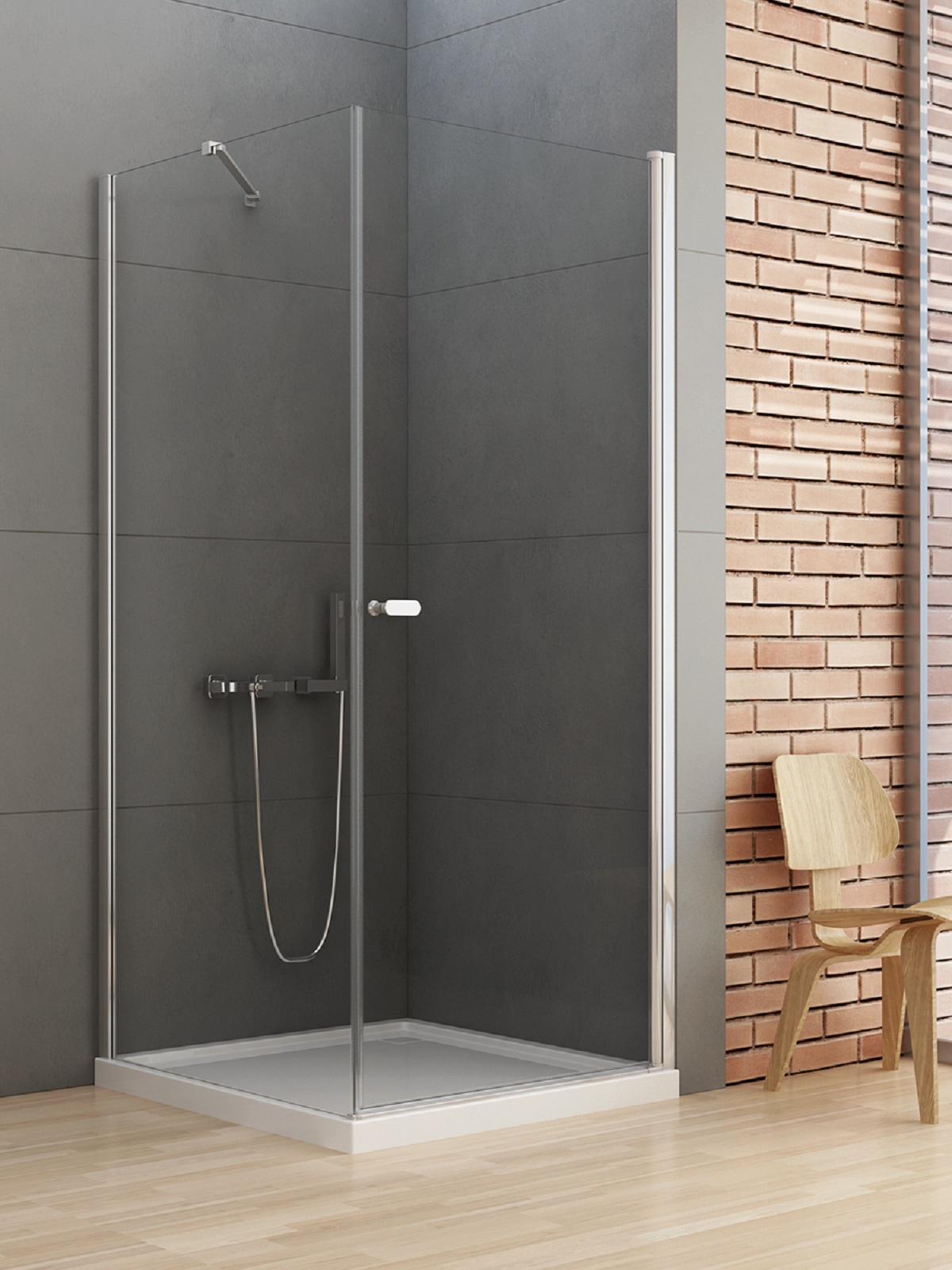 New Trendy New Soleo cabină de duș 90x70 cm dreptunghiular crom luciu/sticlă transparentă D-0139A/D-0088B