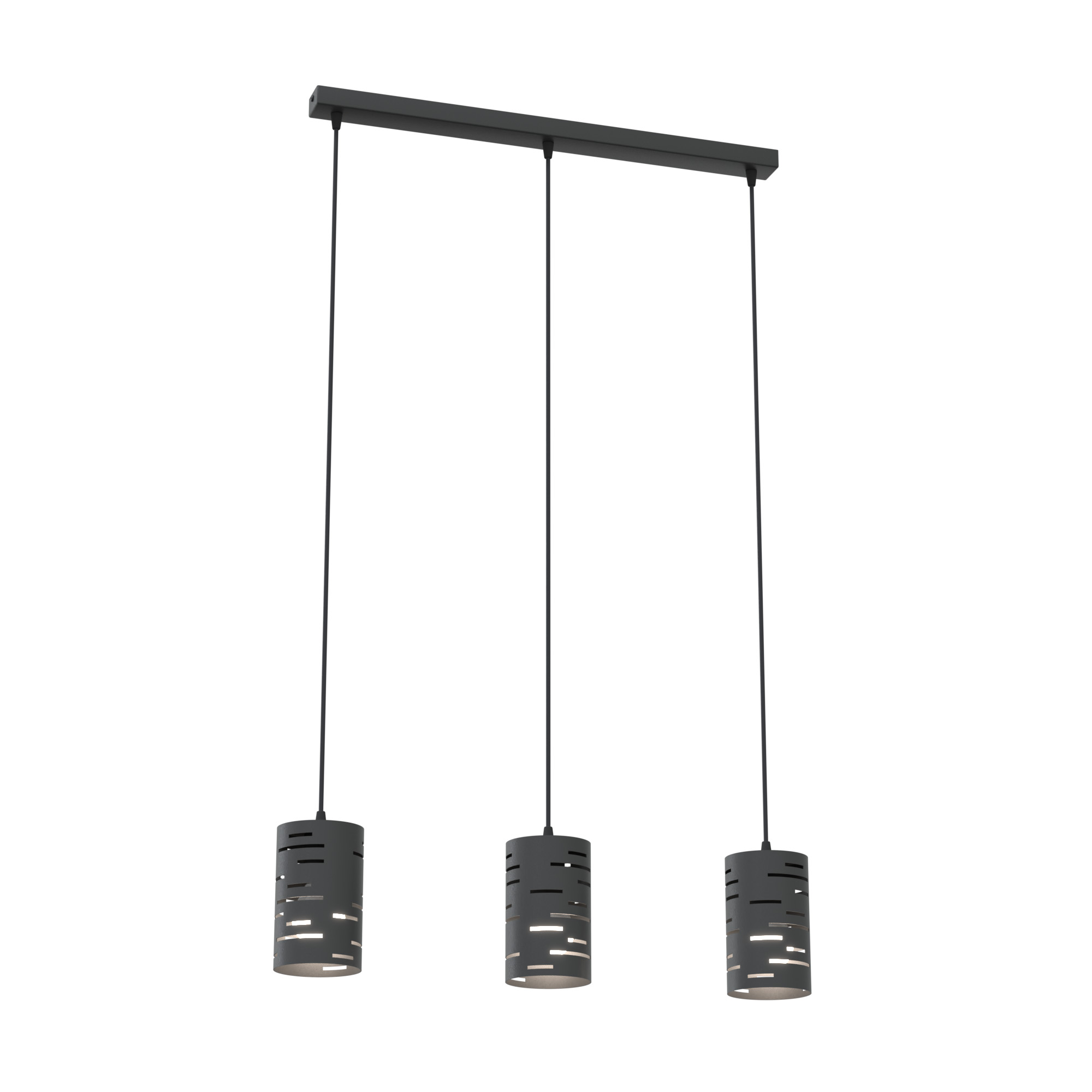 Emibig Tank lampă suspendată 3x15 W negru 1431/3