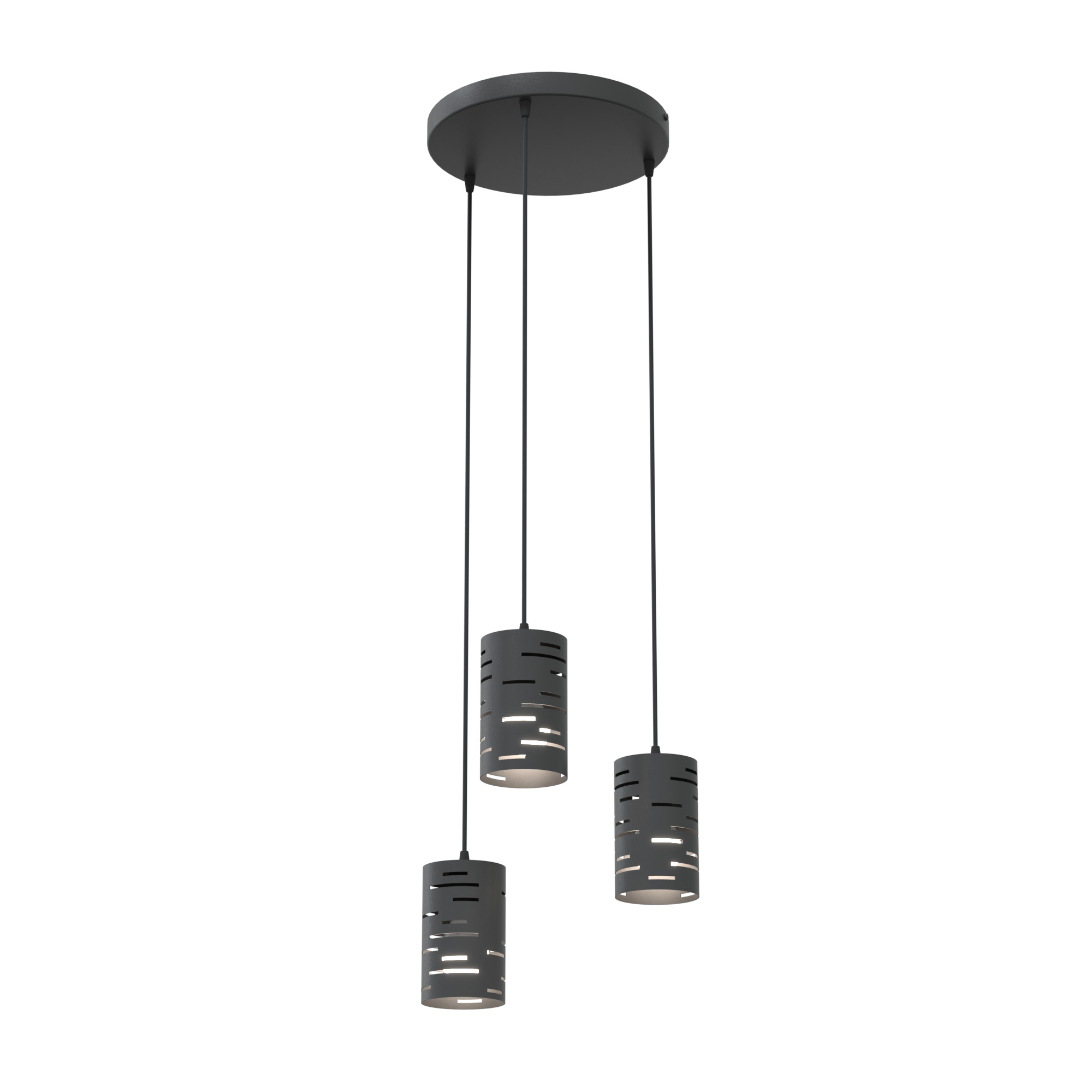 Emibig Tank lampă suspendată 3x15 W negru 1431/3PREM