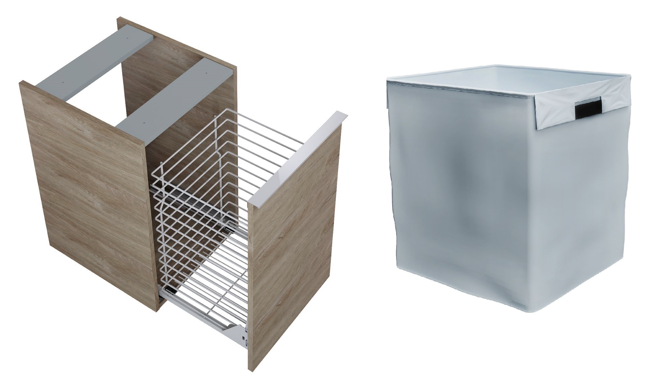 Set dulap Elita Look RE080402027050, coș Elita RE199488000010