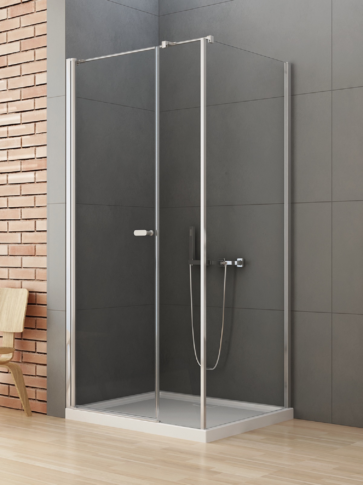 New Trendy New Soleo cabină de duș 120x70 cm dreptunghiular crom luciu/sticlă transparentă K-0639