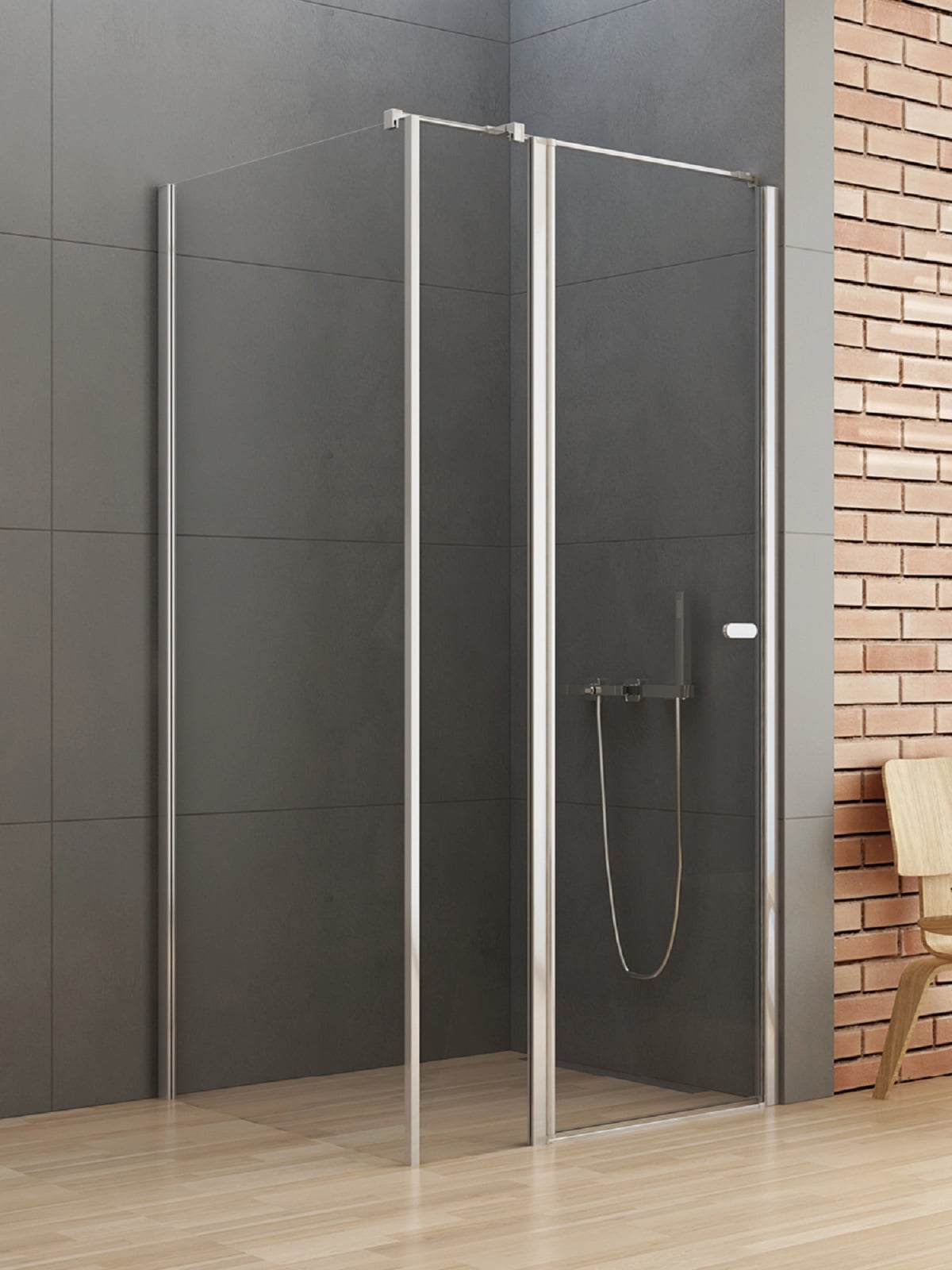 New Trendy New Soleo cabină de duș 120x100 cm dreptunghiular crom luciu/sticlă transparentă K-0726