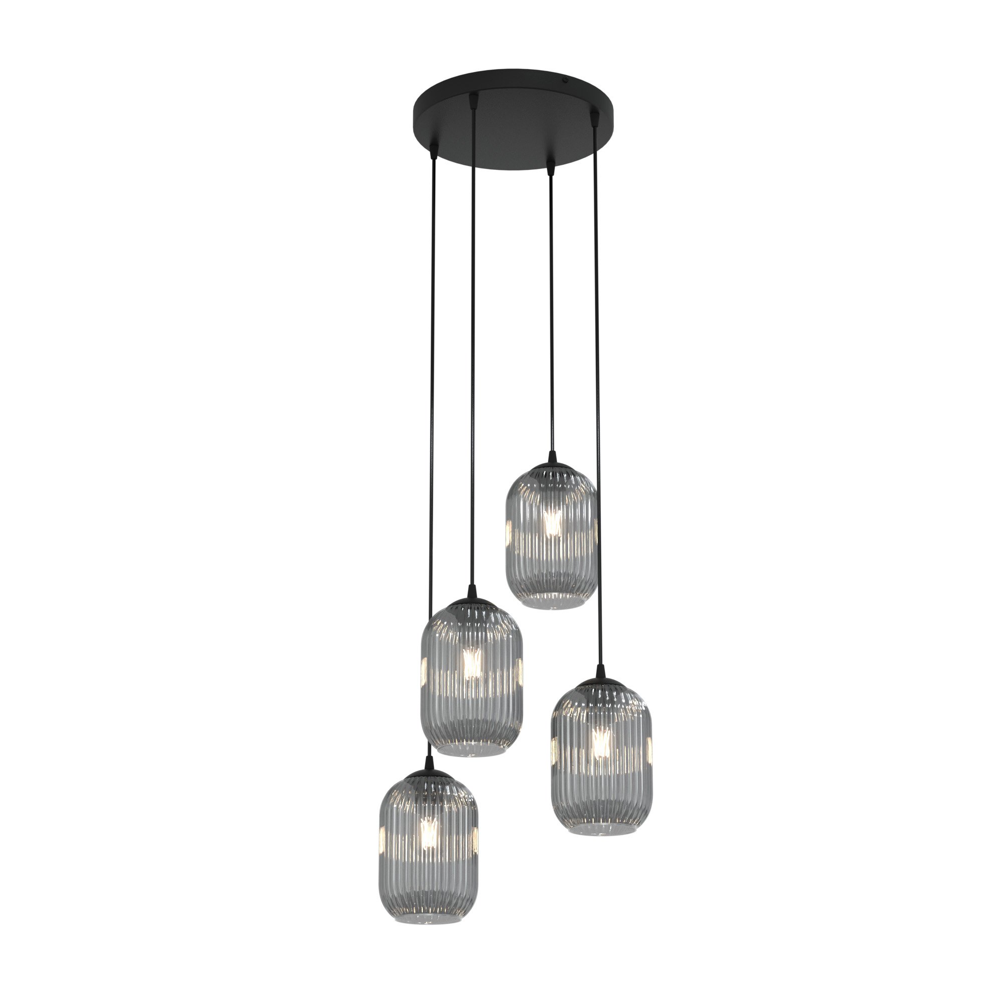 Emibig Verdi lampă suspendată 4x15 W negru-grafit 1434/4PREM