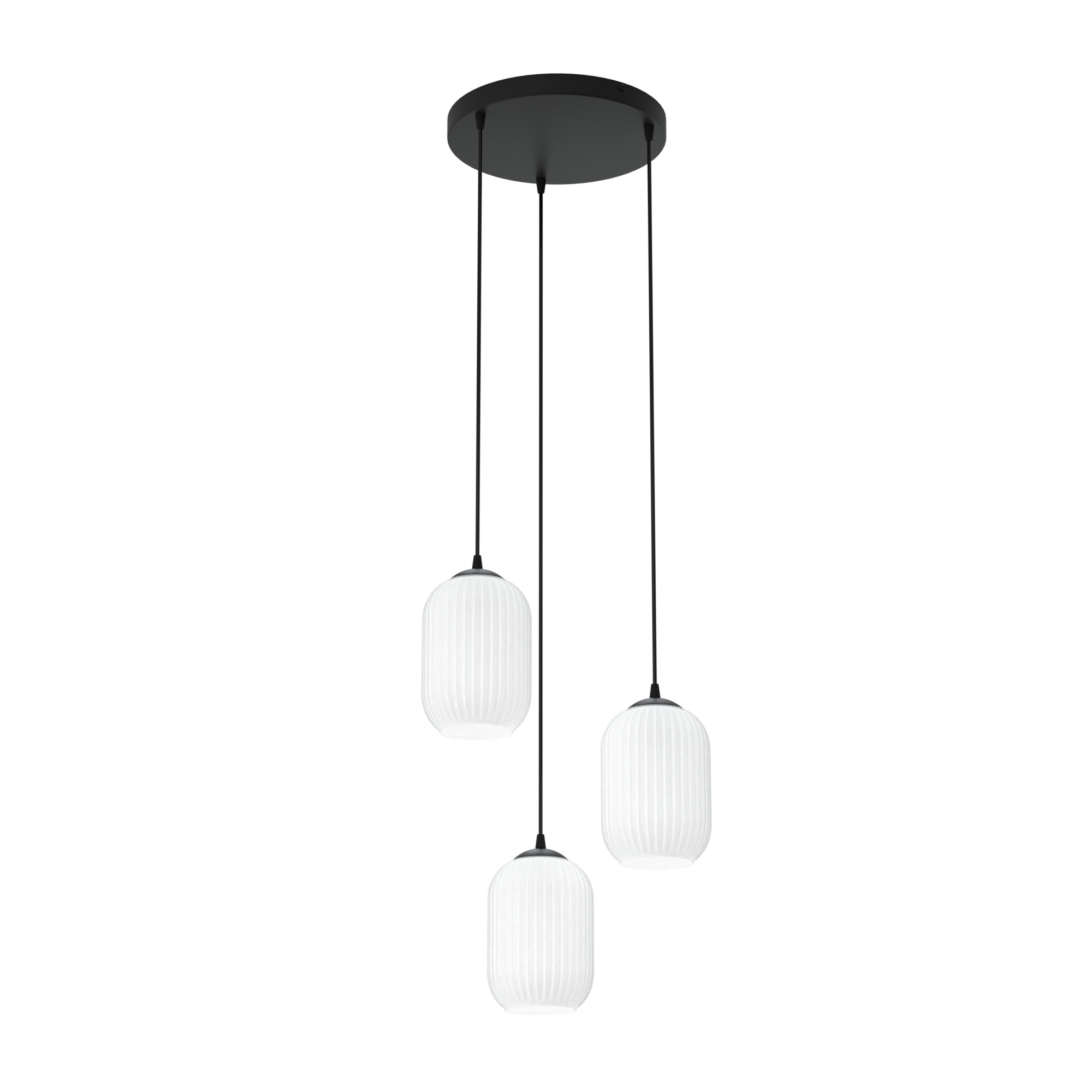 Emibig Verdi lampă suspendată 3x15 W alb-negru 1435/3PREM