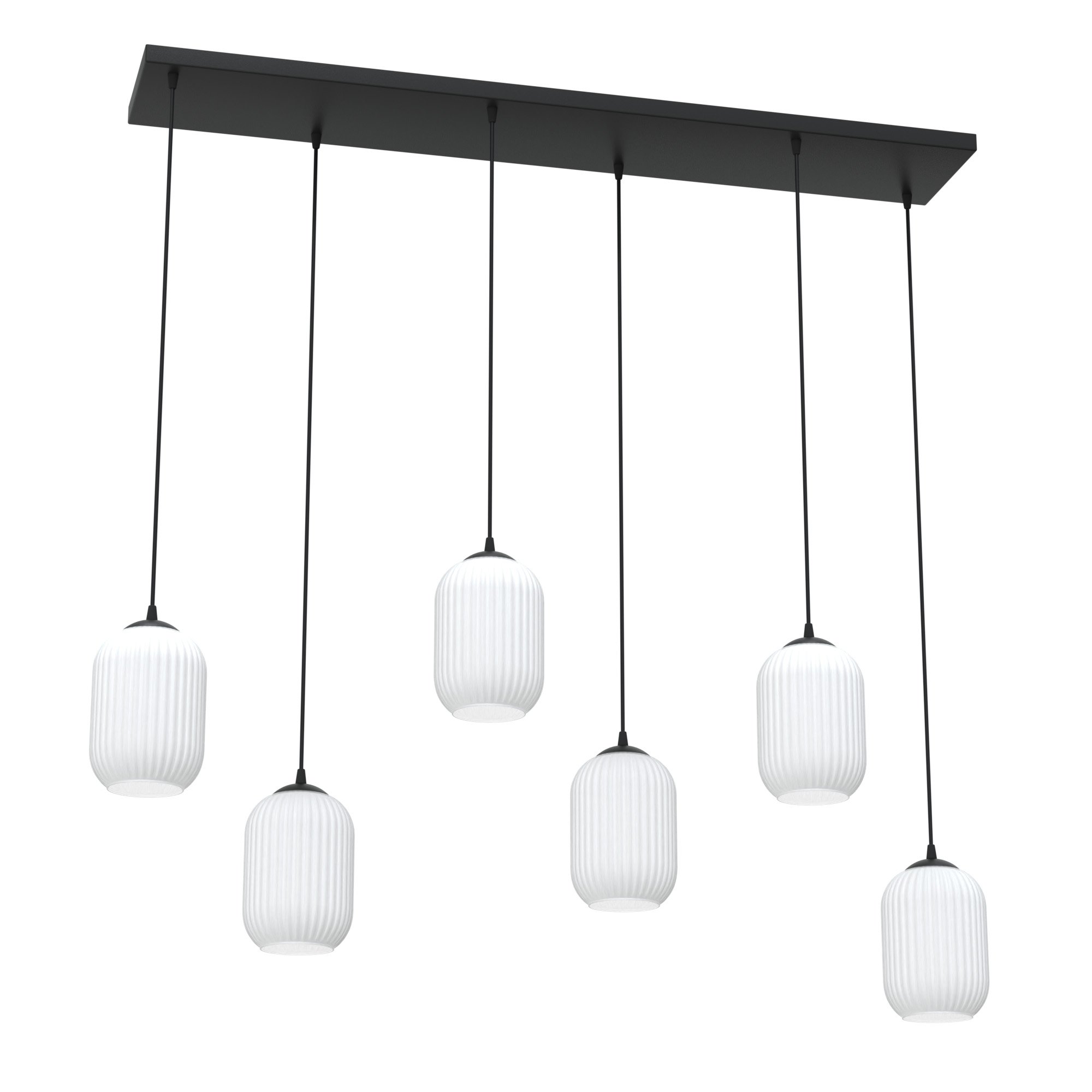 Emibig Verdi lampă suspendată 6x15 W alb-negru 1435/6