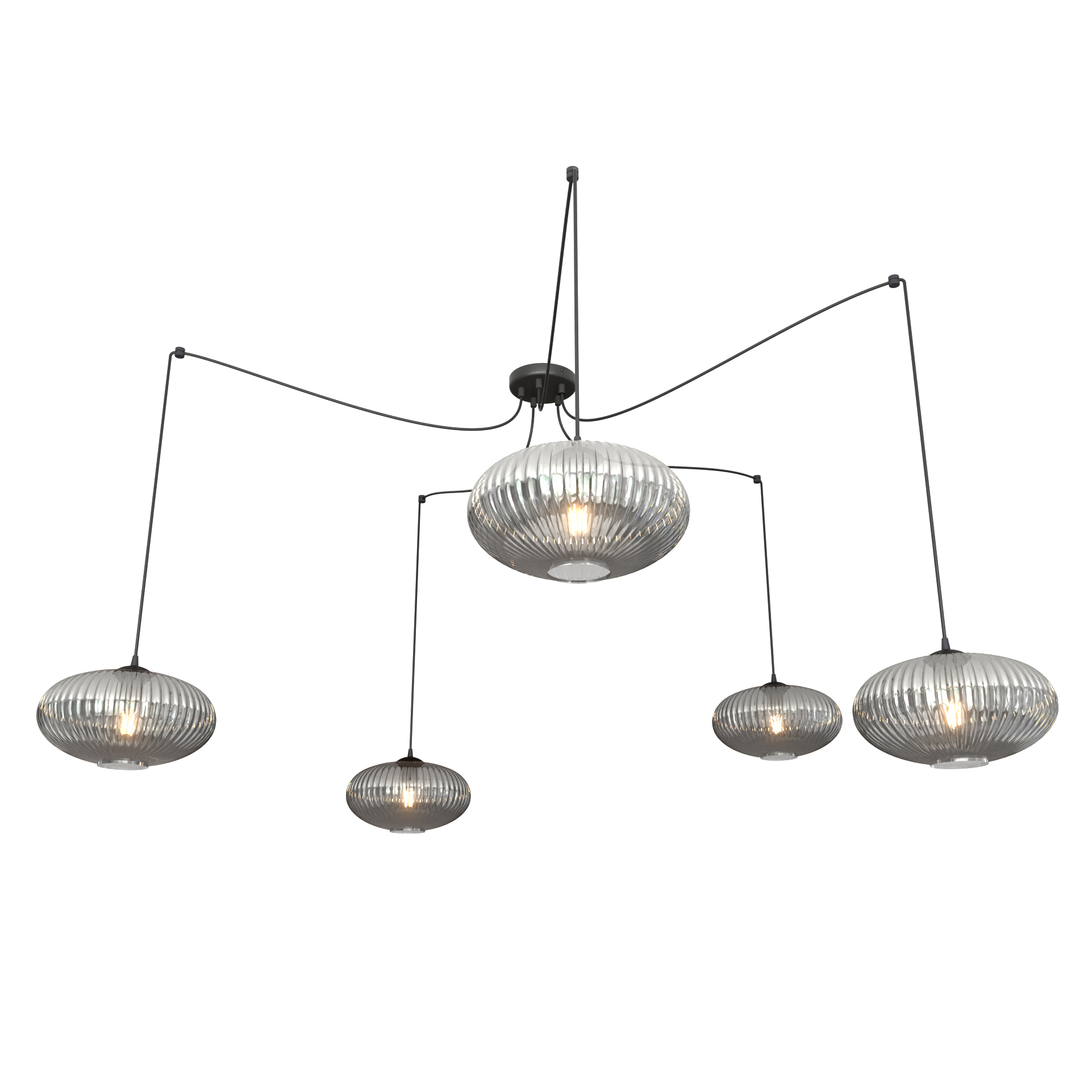Emibig Origo lampă suspendată 5x15 W negru-grafit 1375/5
