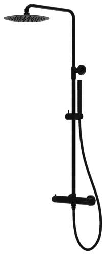 LaVita Orion set de duș perete cu duș de ploaie negru 5900378341611