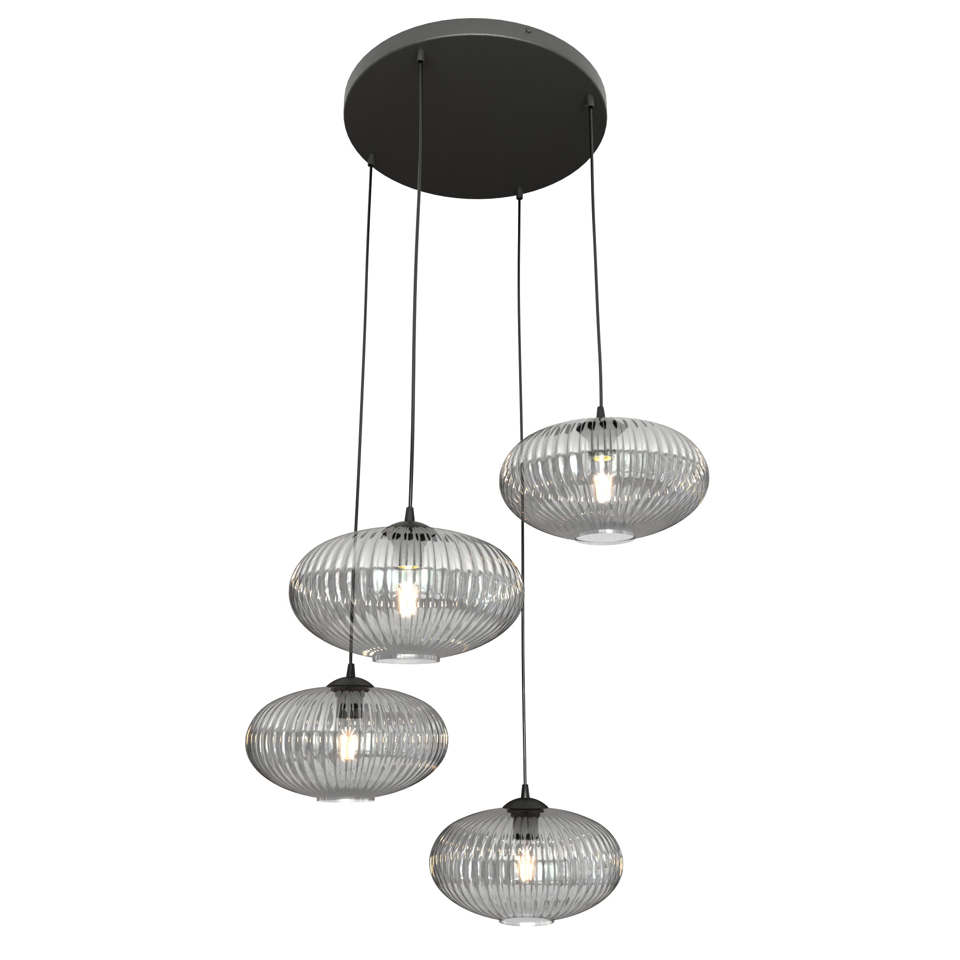 Emibig Coco lampă suspendată 4x15 W negru-grafit 1377/4PREM