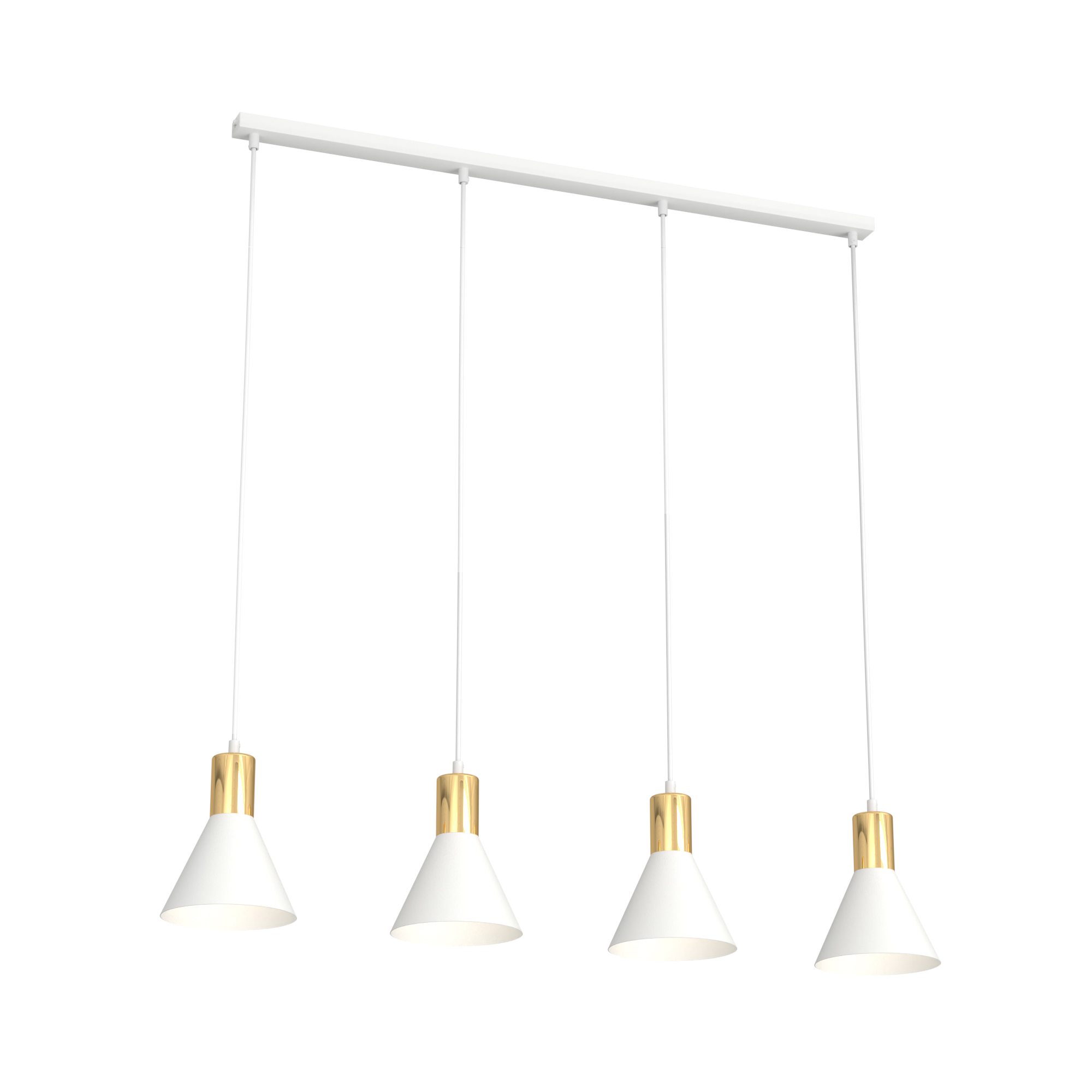 Emibig Rosa lampă suspendată 4x10 W alb-auriu 1389/4