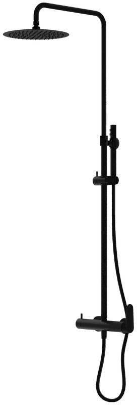 LaVita Cetus set de duș perete cu duș de ploaie negru 5900378341949