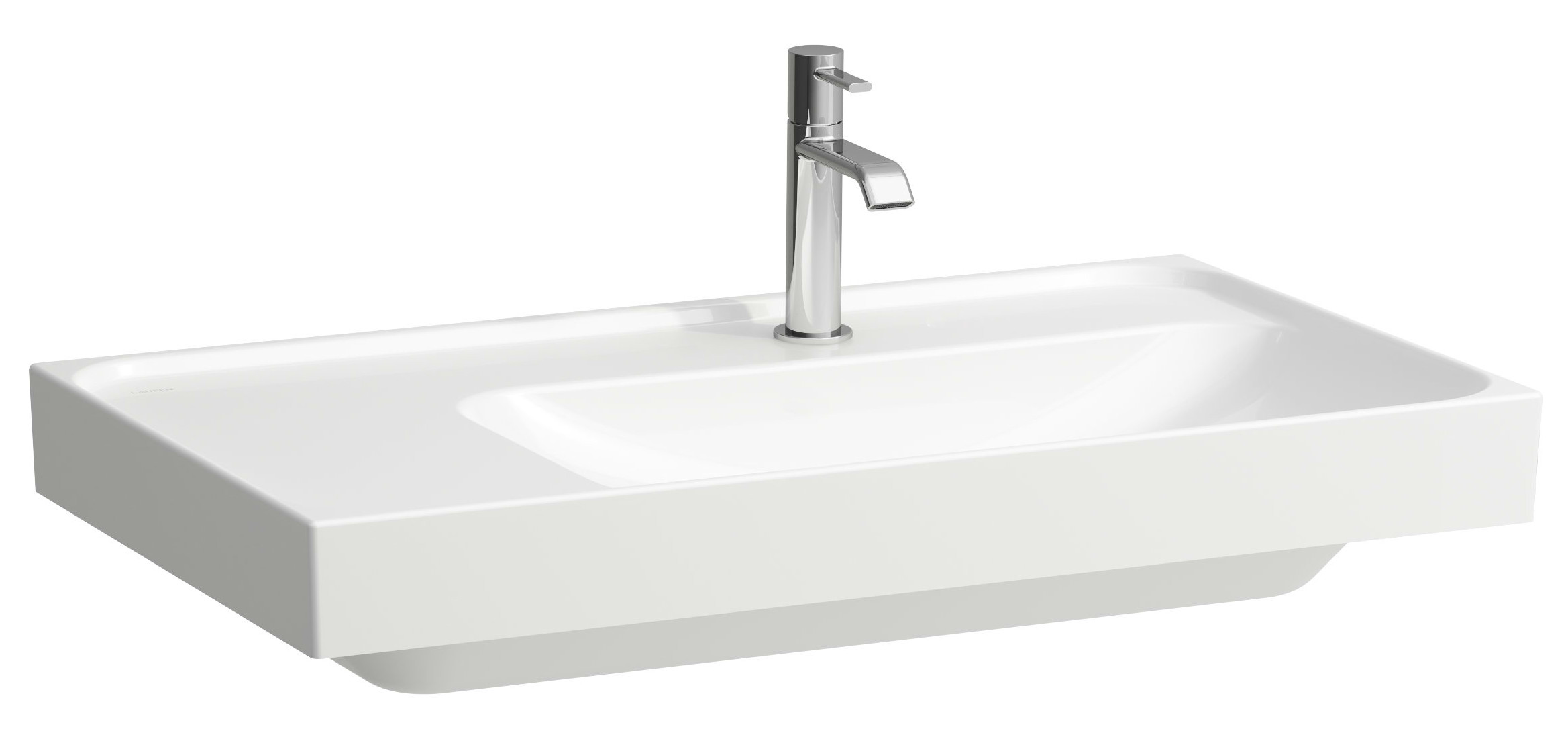 Laufen Meda lavoar 80x46 cm dreptunghiular clasică-mobilier alb luciu H8171154001091