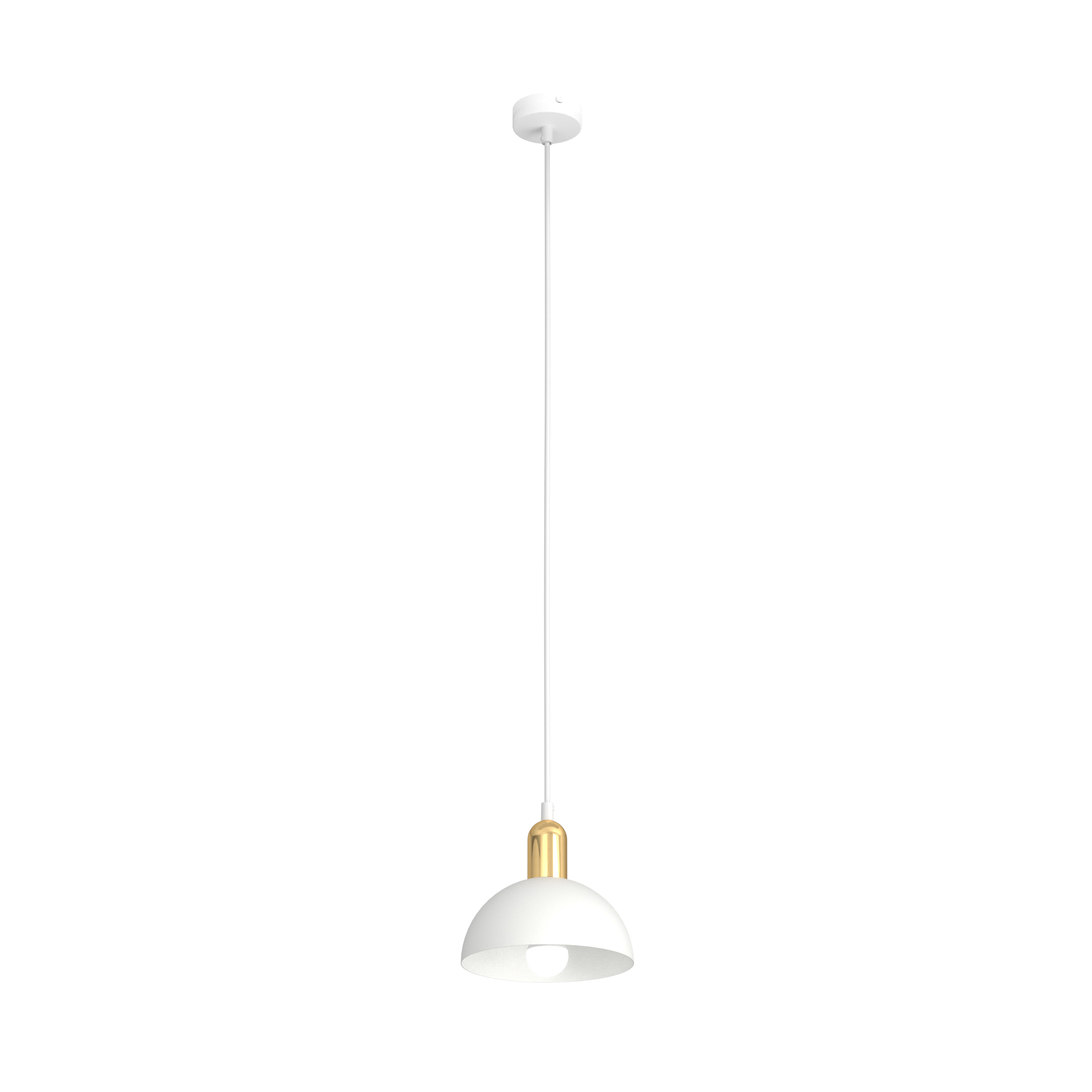 Emibig Moto lampă suspendată 1x15 W alb-auriu 1387/1