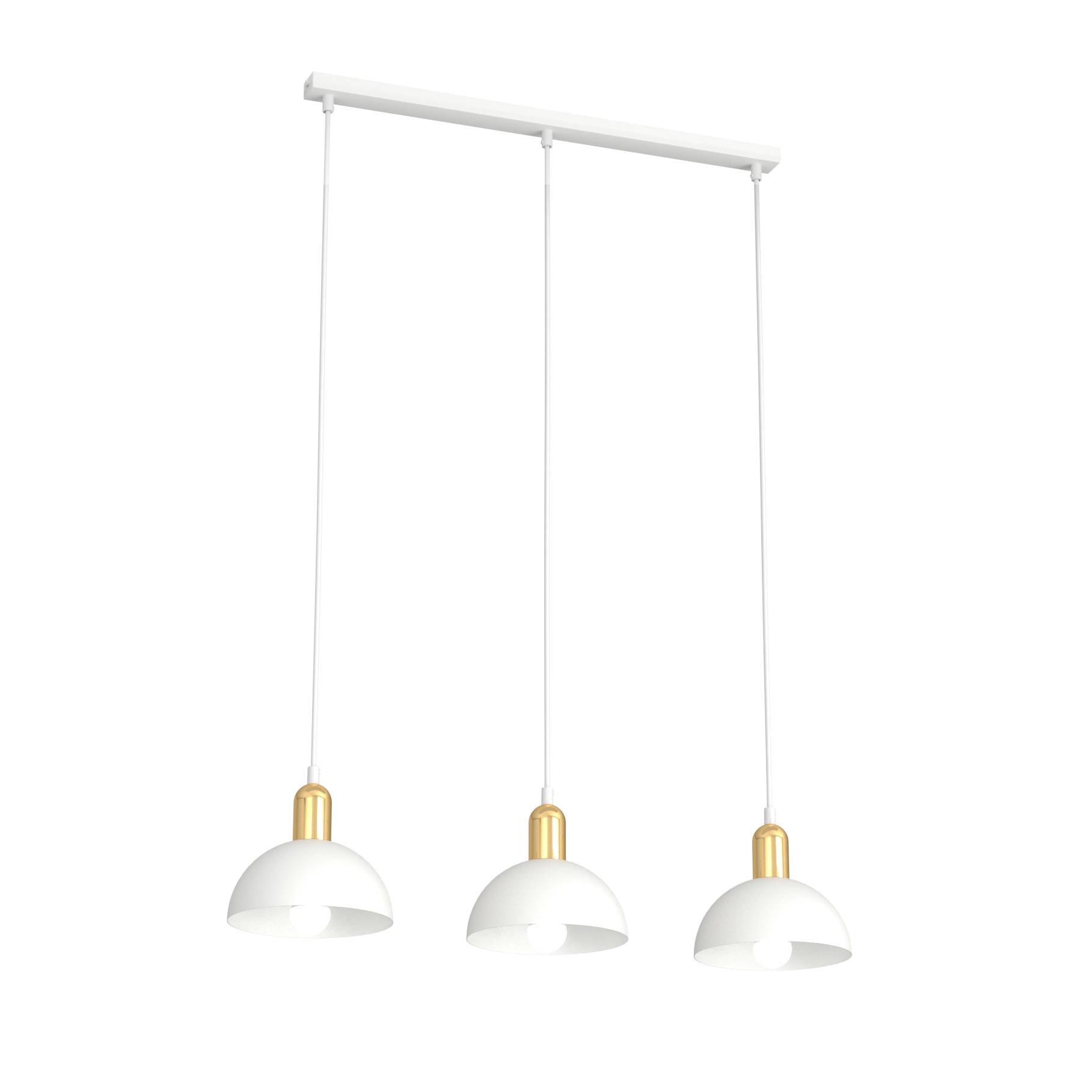 Emibig Moto lampă suspendată 3x15 W alb-auriu 1387/3