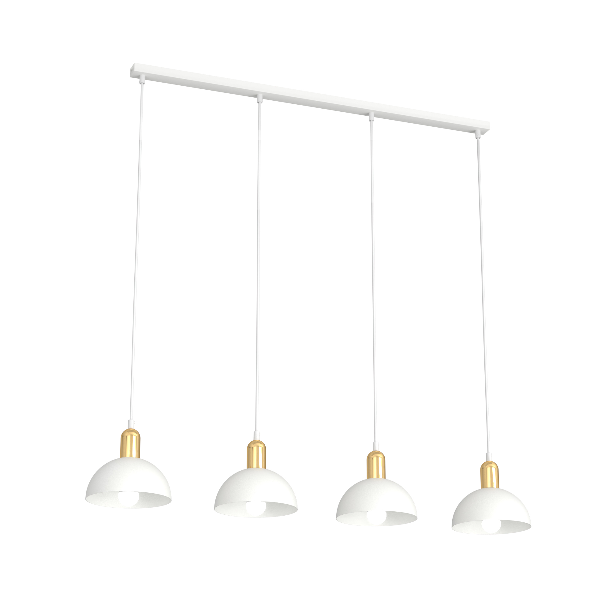 Emibig Moto lampă suspendată 4x15 W alb-auriu 1387/4