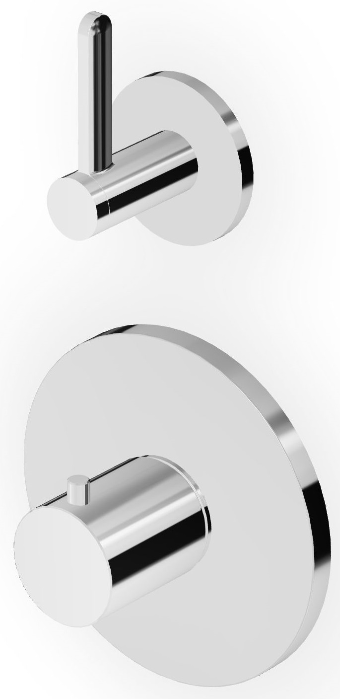 Zucchetti Isy22 baterie cadă-duș ascuns da crom ZIS3646