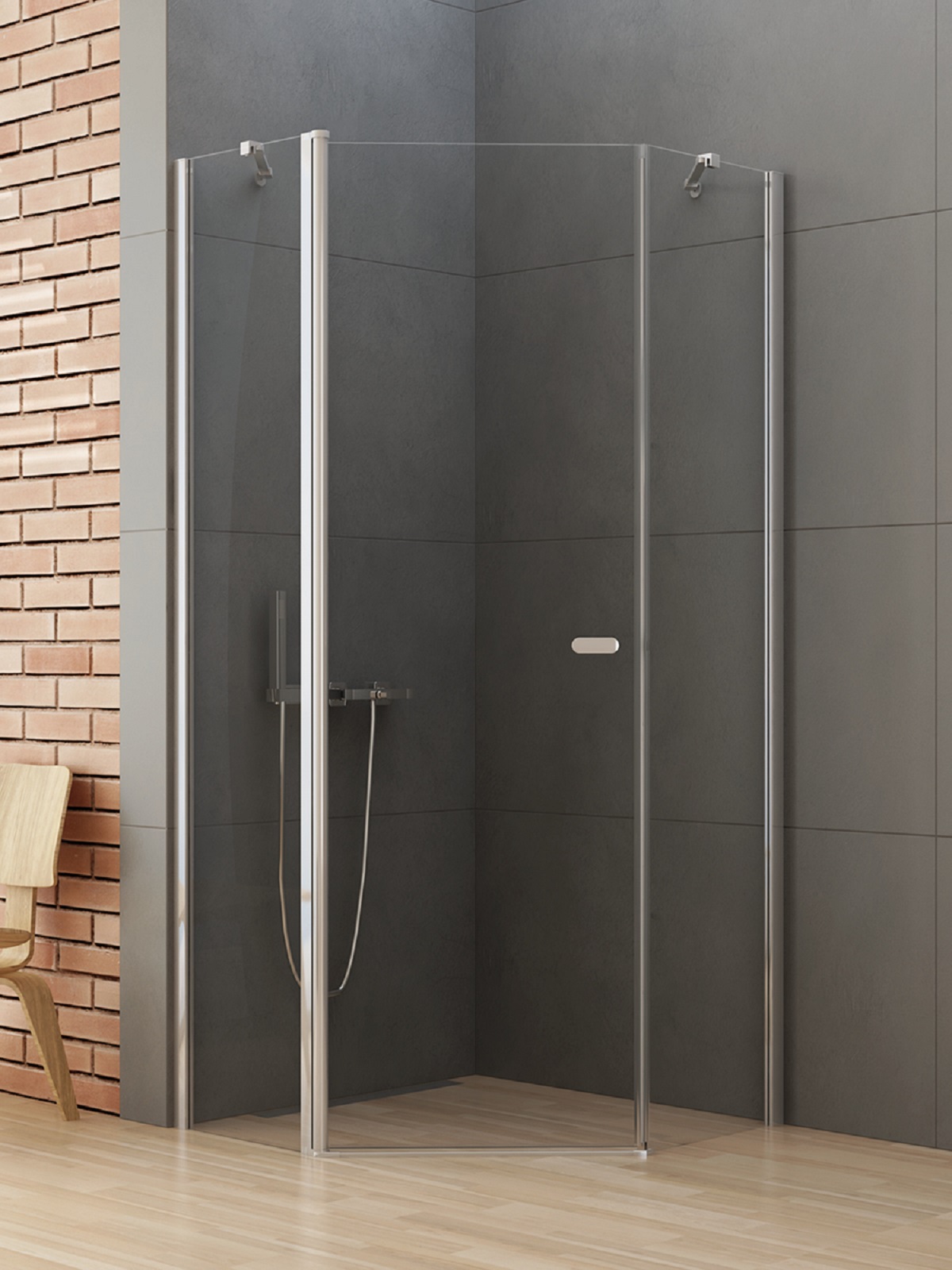 New Trendy New Soleo cabină de duș 90x90 cm crom luciu/sticlă transparentă K-0607