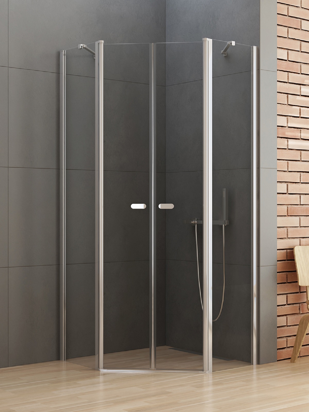 New Trendy New Soleo cabină de duș 80x80 cm crom luciu/sticlă transparentă K-0609