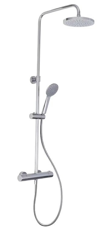 Kronenbach Universal set de duș perete cu termostat cu duș de ploaie crom 26648000 KB