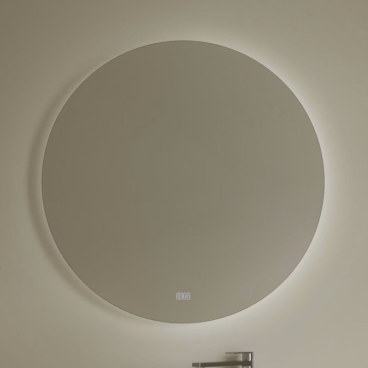 Kronenbach Moon oglindă 120x120 cm rotund cu iluminare cu covoraș de încălzire KBM120