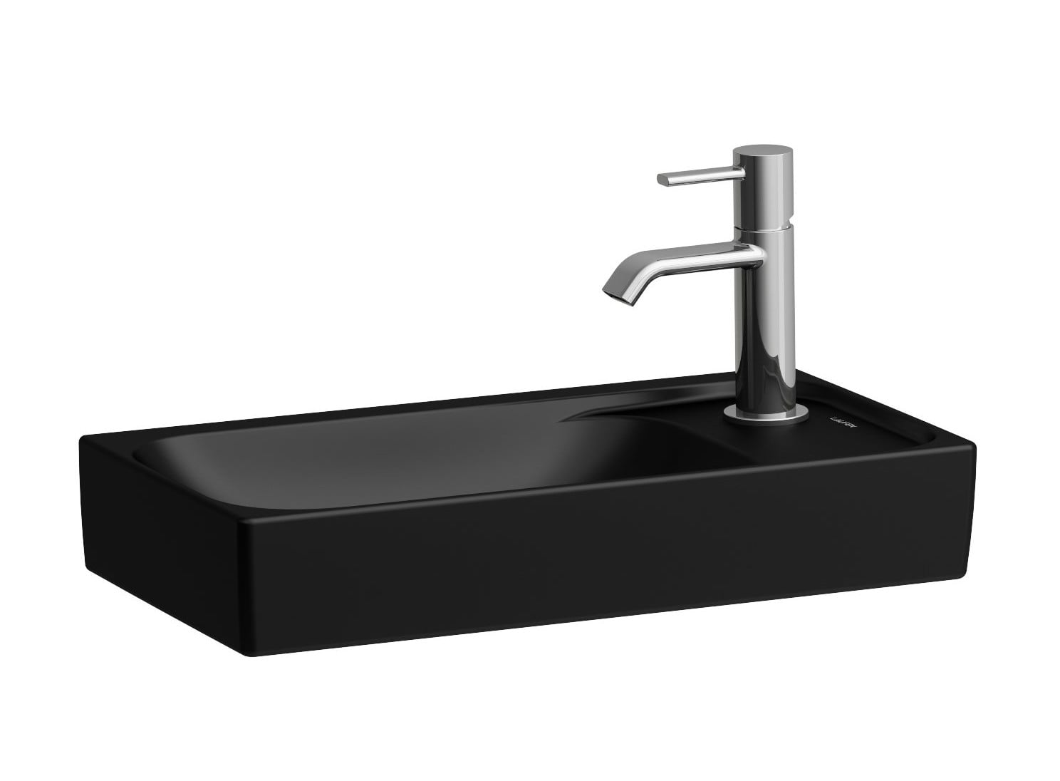 Laufen Meda lavoar 46x23.5 cm dreptunghiular clasică-mobilier negru mat H8151137161141