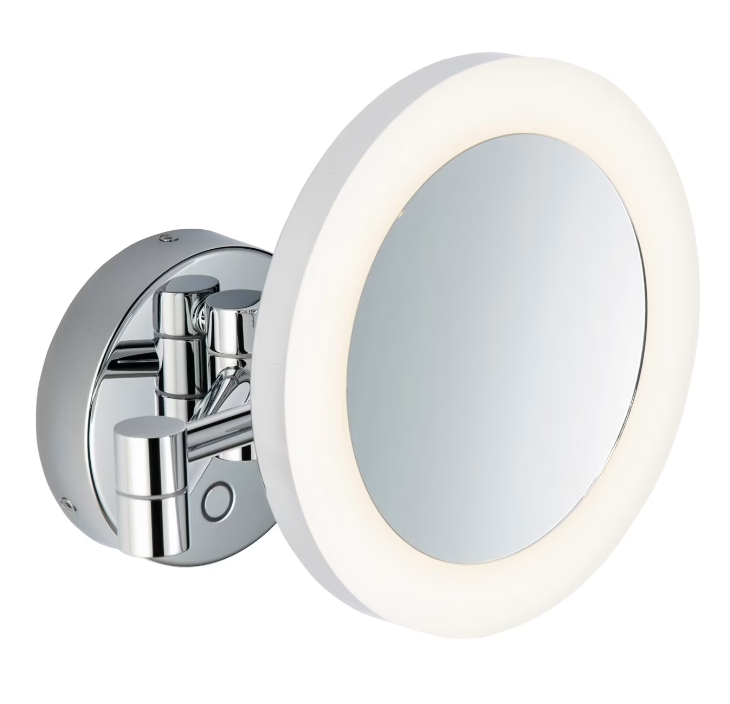 Kronenbach Universal oglindă cosmetică 20x20 cm rotunde cu iluminare crom 29.475.255.2504