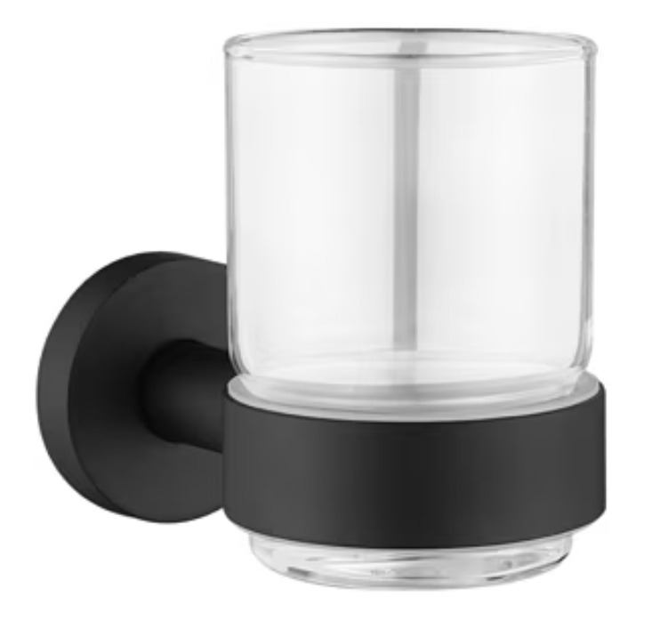 Kronenbach Lima 2.0 Black pahar pentru periuta de dinti negru-transparent 29.200.055.0005