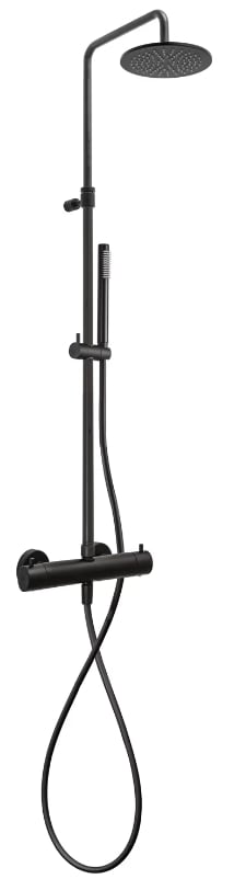 Kronenbach Lima 2.0 Black set de duș perete cu termostat cu duș de ploaie negru 100.2821 SM