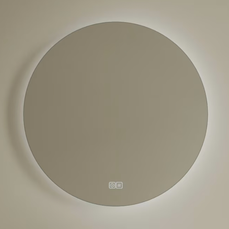 Kronenbach Moon oglindă 60x60 cm rotund cu iluminare cu covoraș de încălzire KBM60