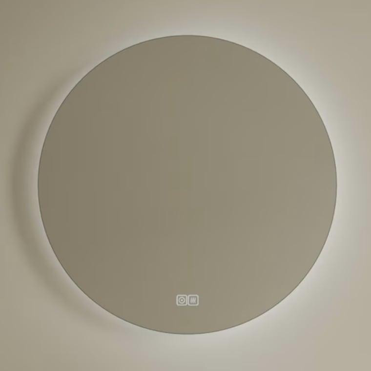 Kronenbach Moon oglindă 90x90 cm rotund cu iluminare cu covoraș de încălzire KBM90